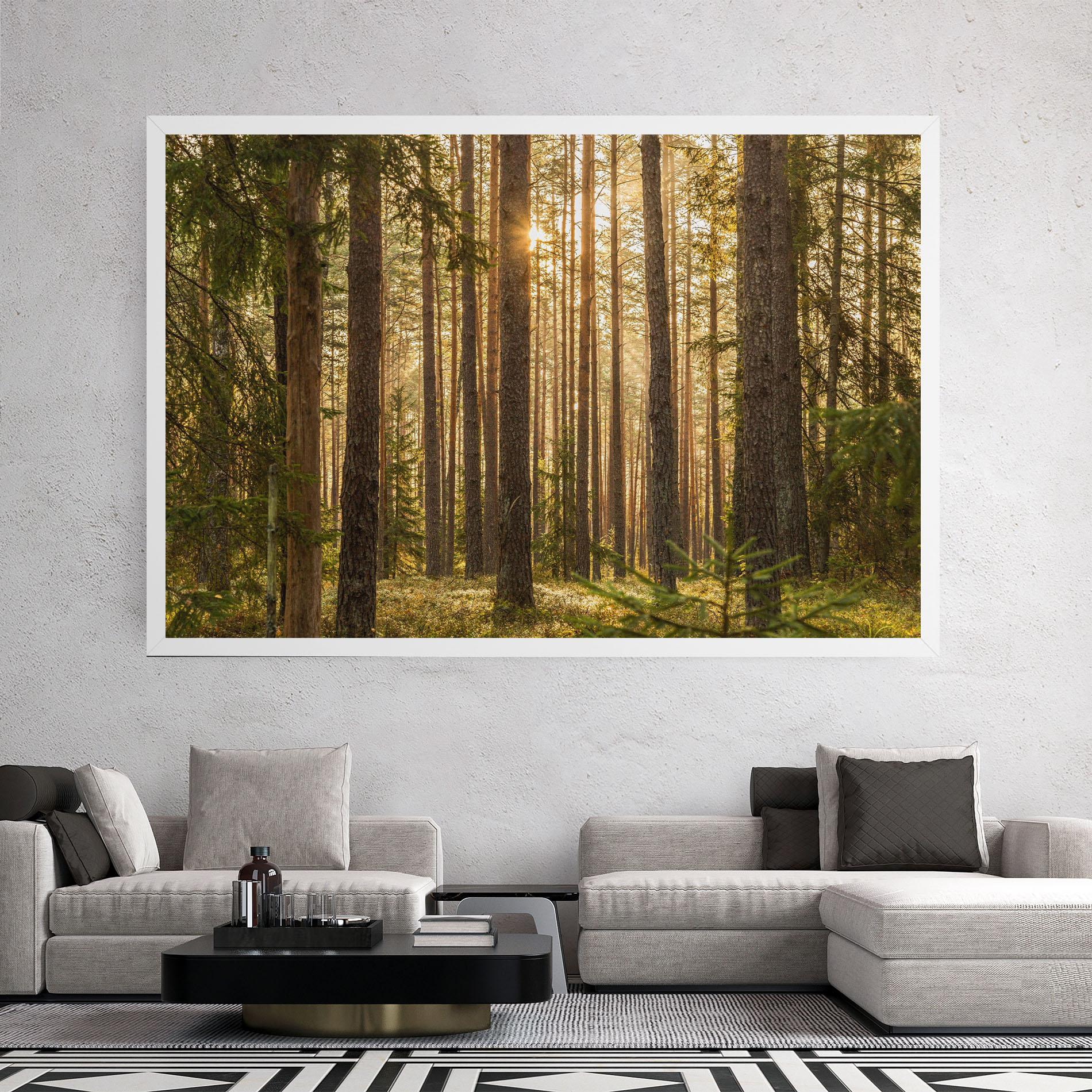 Tablou Canvas Sunrise Forest mockup 2