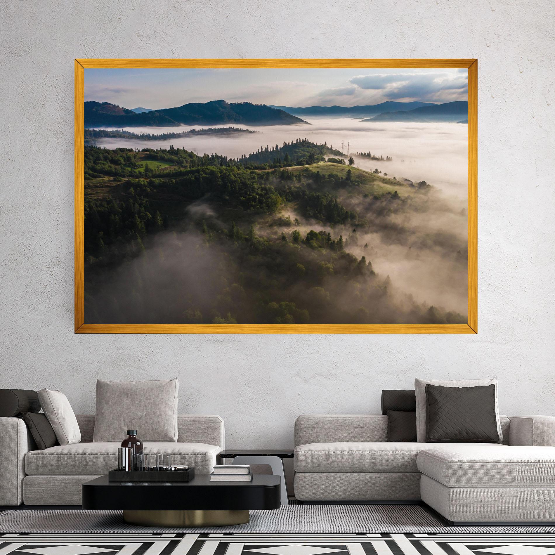 Tablou Canvas Foggy Forest View mockup 2
