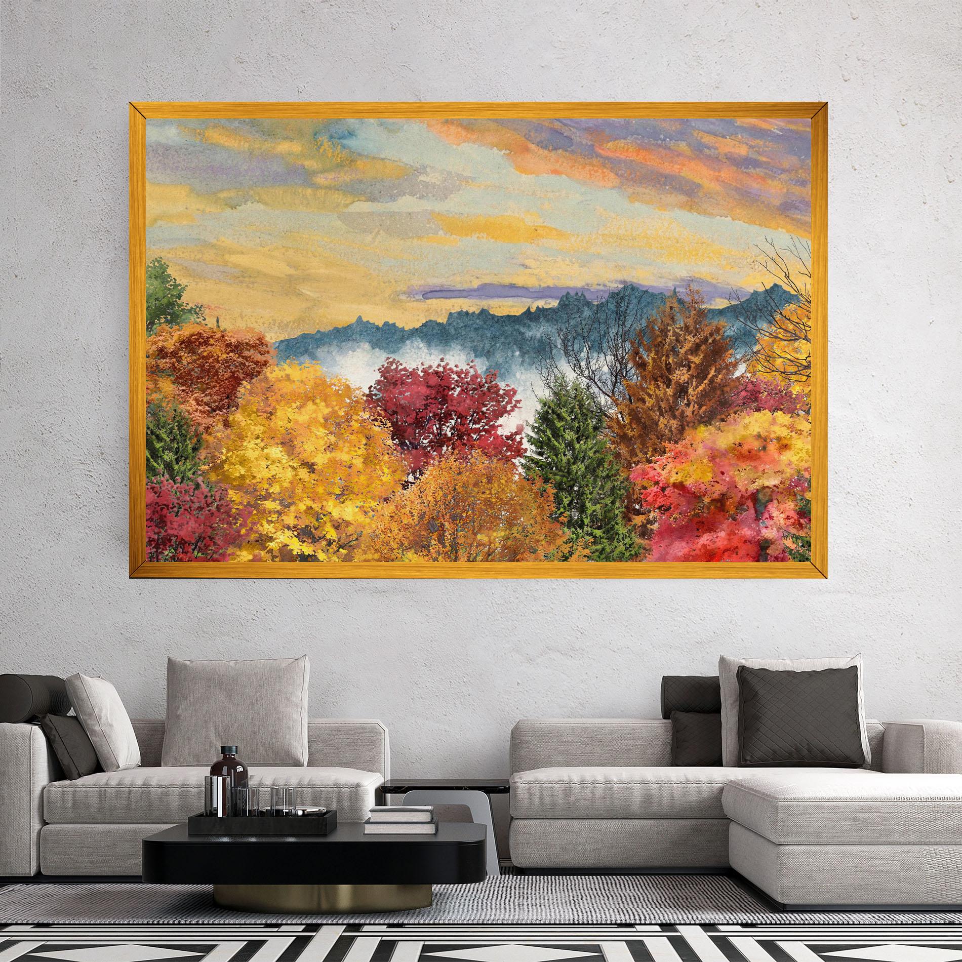 Tablou Canvas Mix Color Trees mockup 2