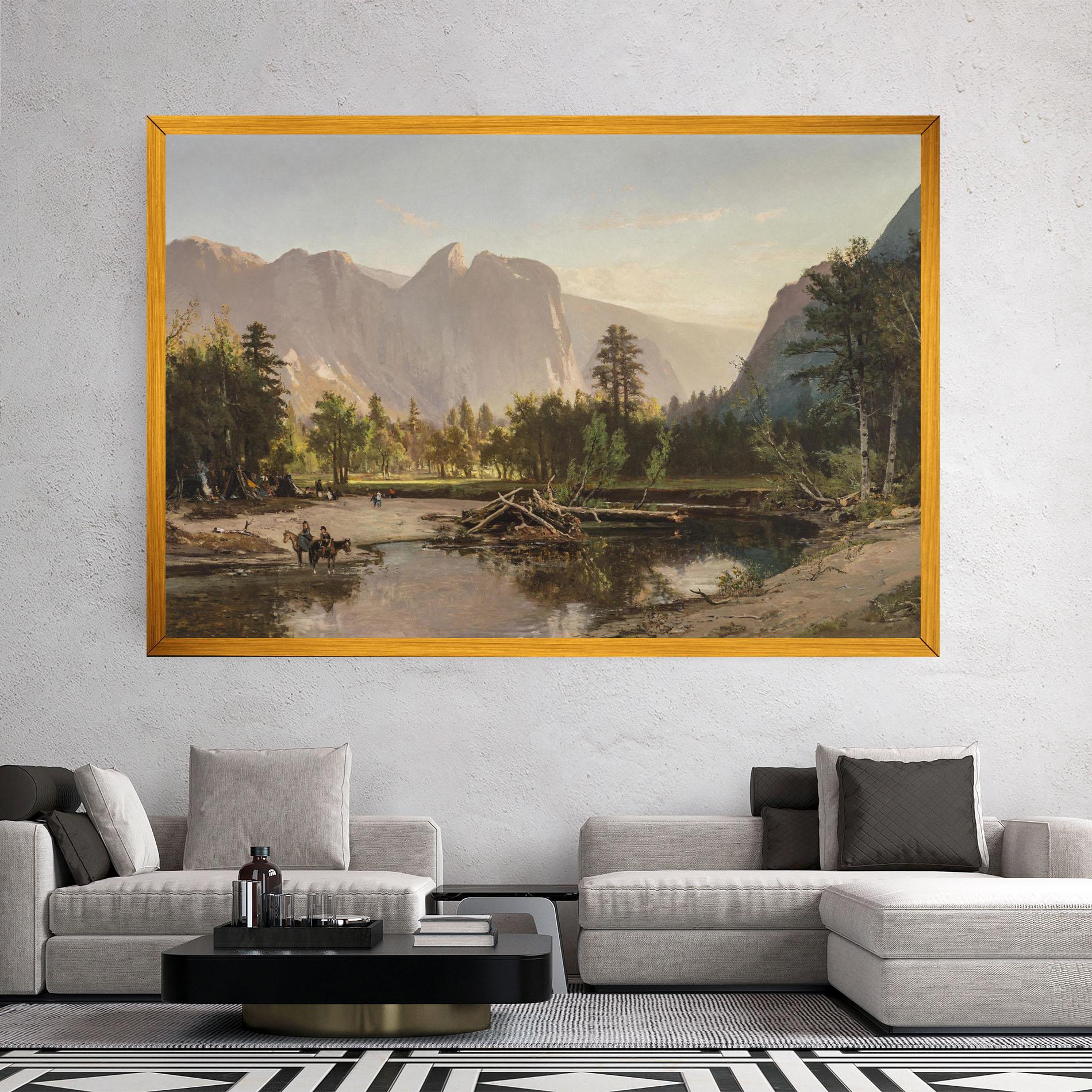 Tablou Canvas Small Lake Forest mockup 2