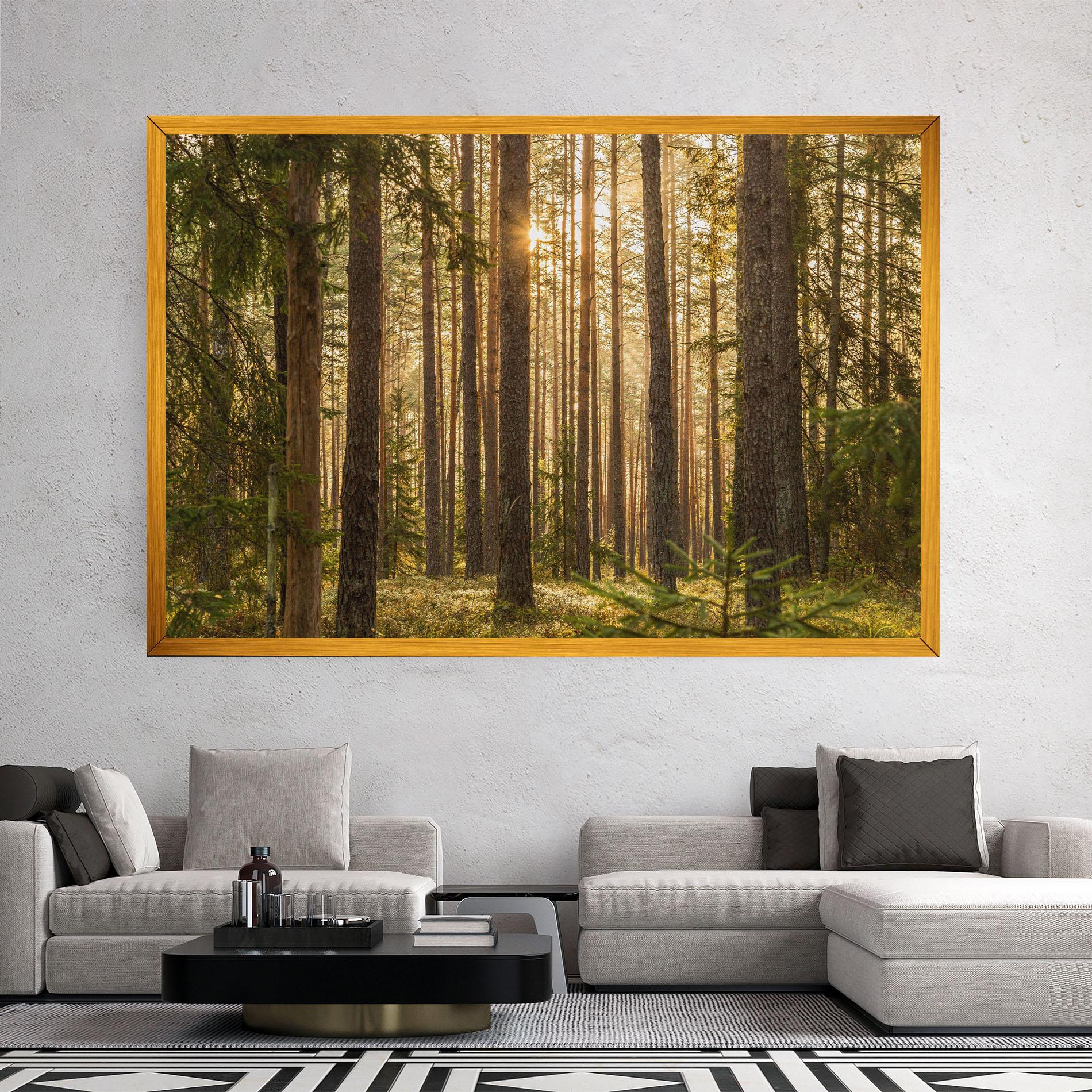 Tablou Canvas Sunrise Forest mockup 2