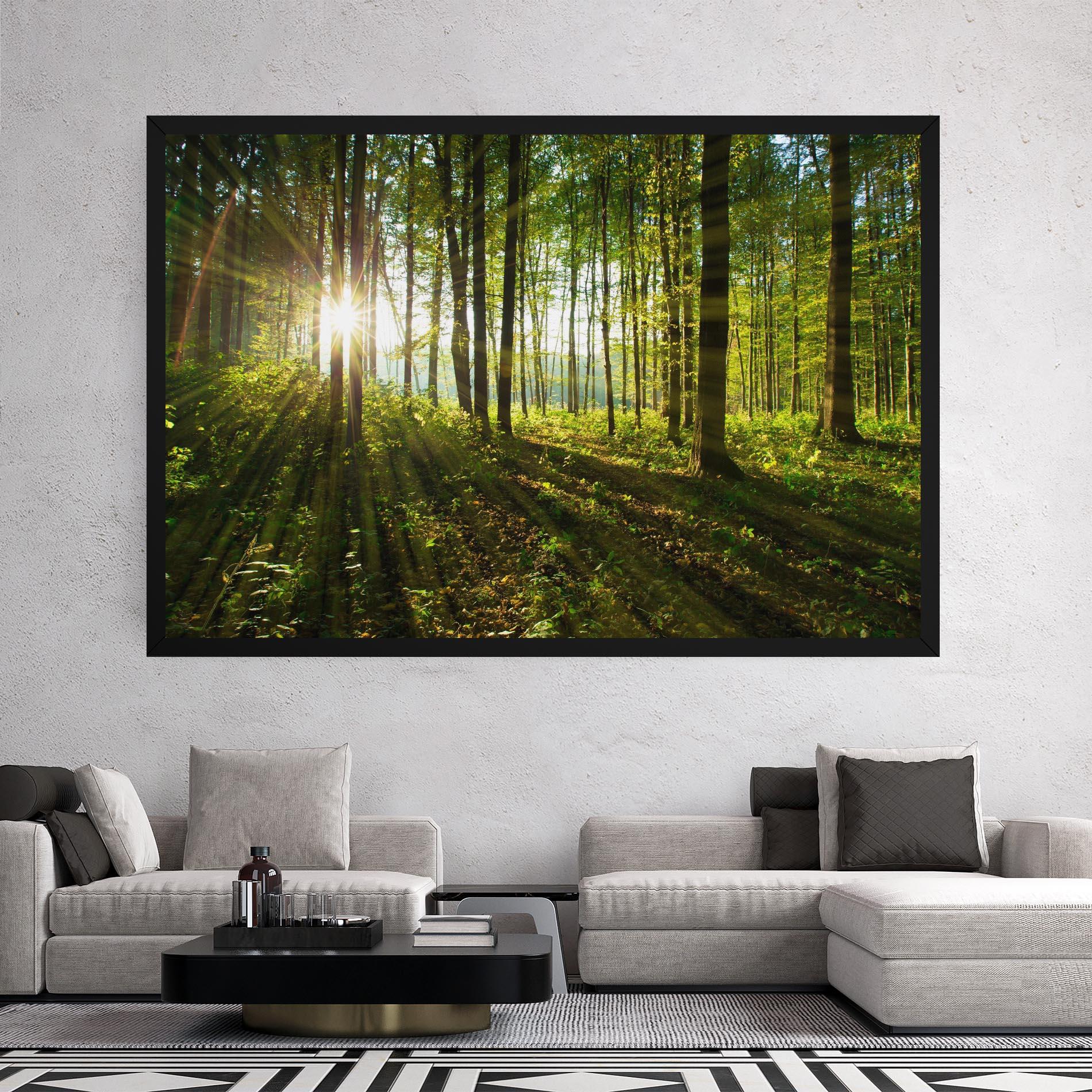 Tablou Canvas Green Light Forest mockup 2