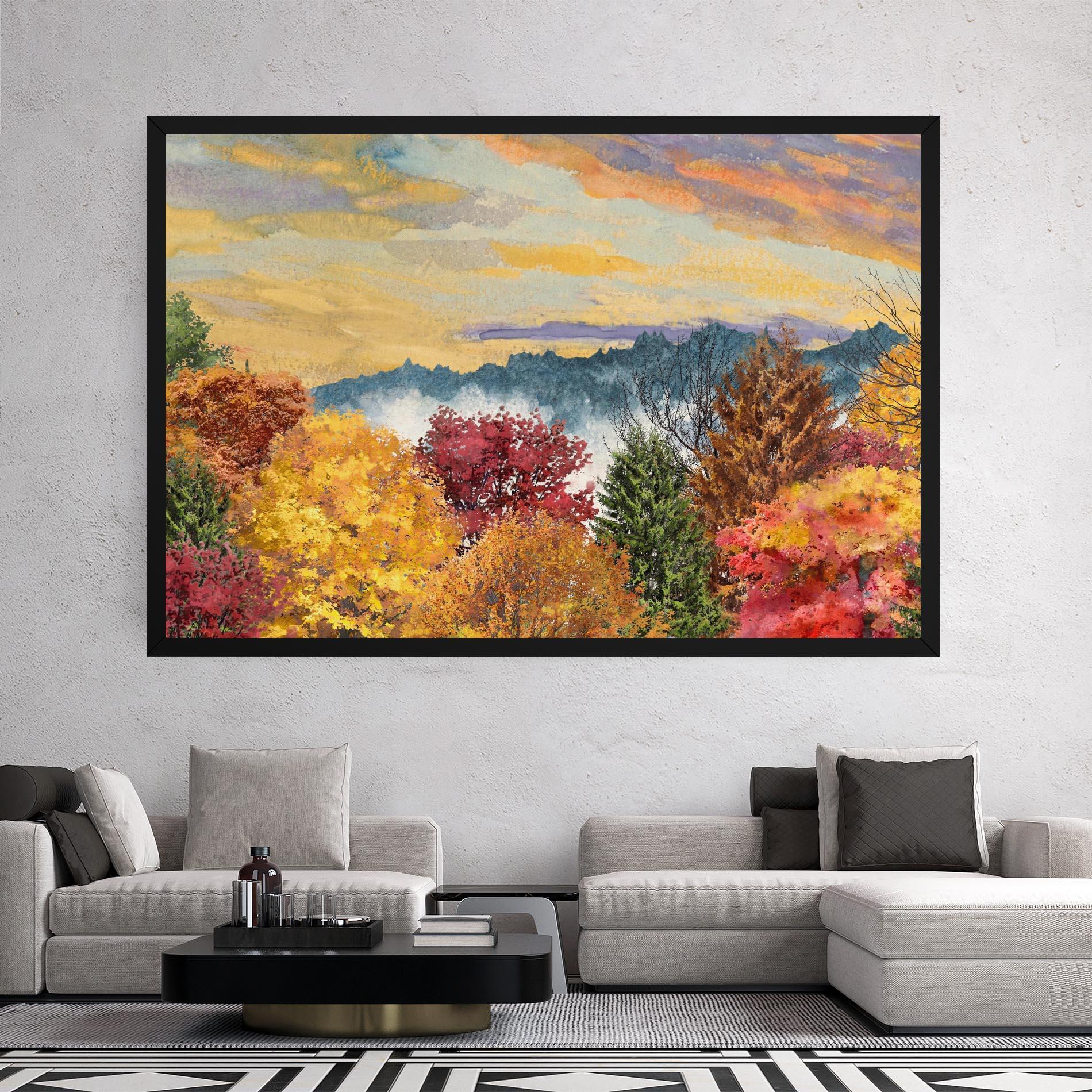 Tablou Canvas Mix Color Trees mockup 2