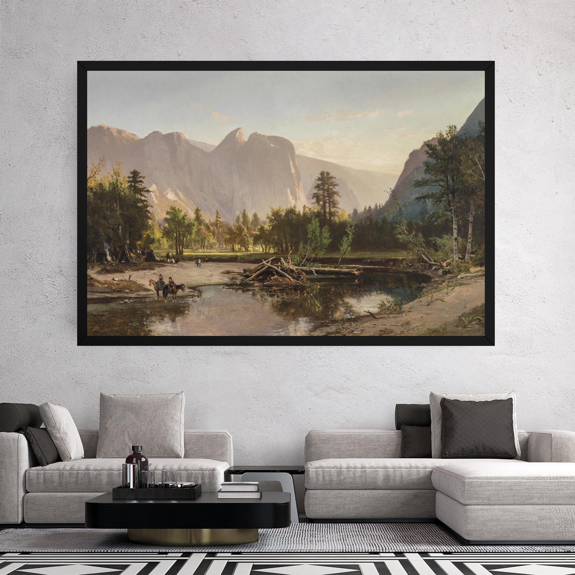 Tablou Canvas Small Lake Forest mockup 2