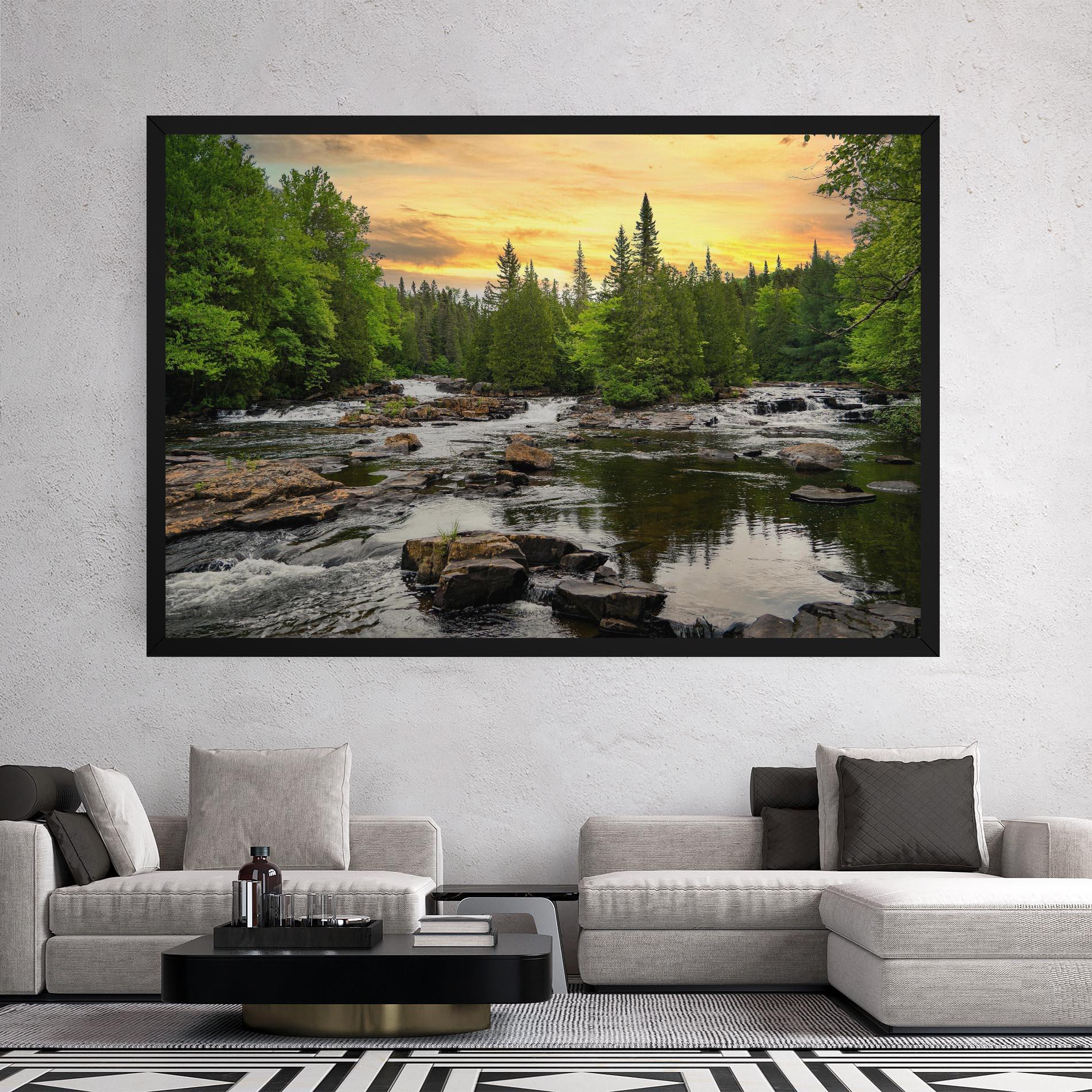 Tablou Canvas Small River Forest mockup 2