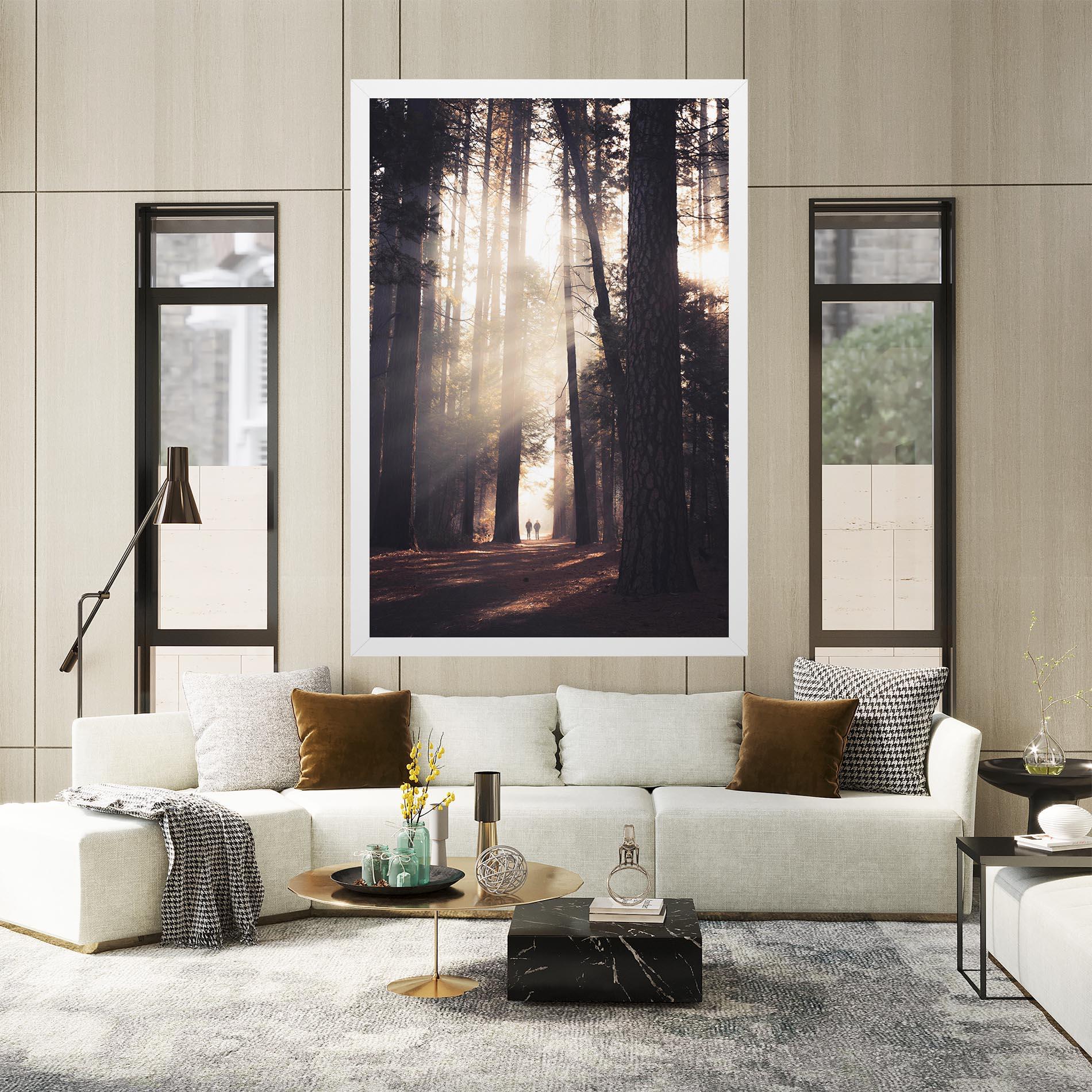 Tablou Canvas Foggy Couple Forest mockup 2