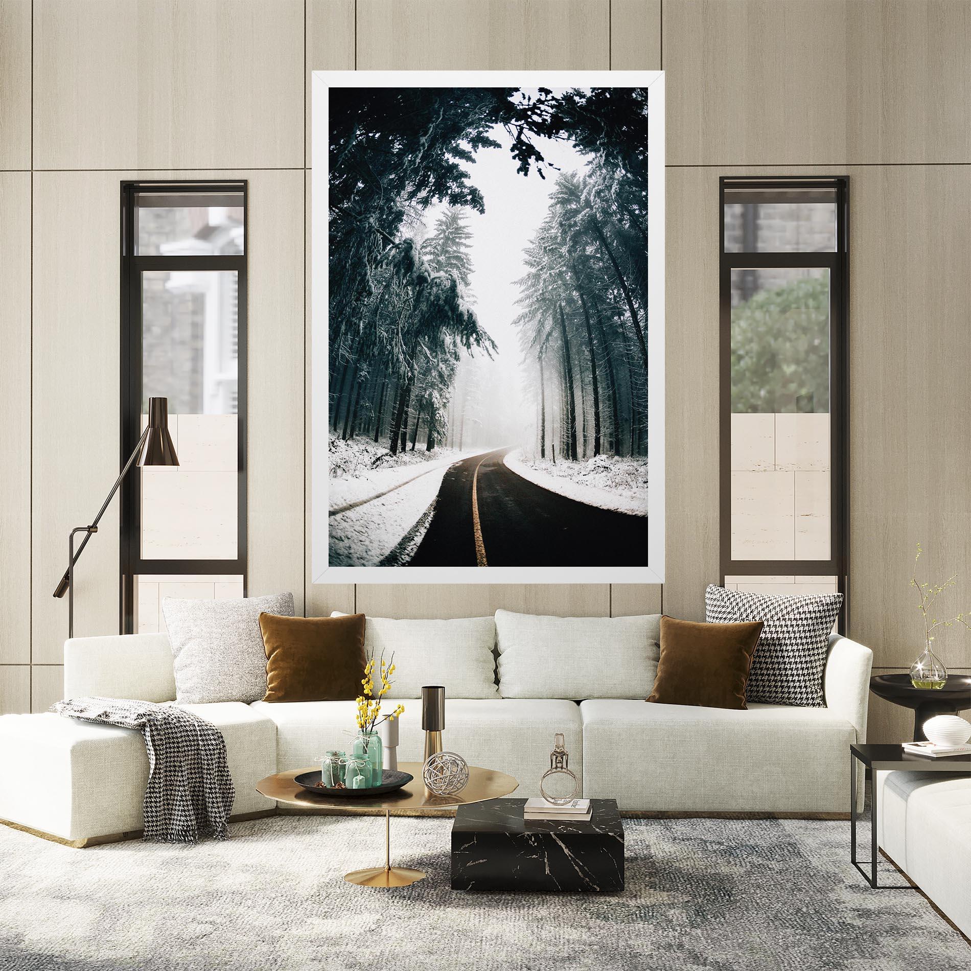 Tablou Canvas Snow Road Dorest mockup 2