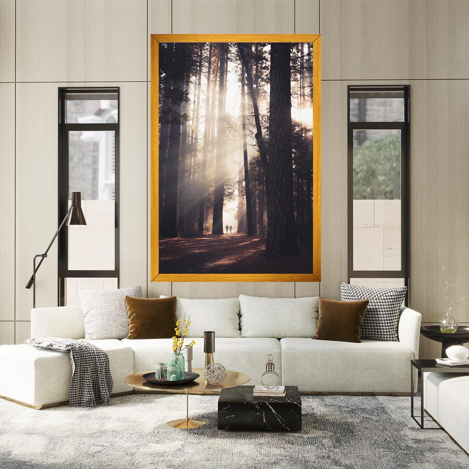 Tablou Canvas Foggy Couple Forest mockup 2