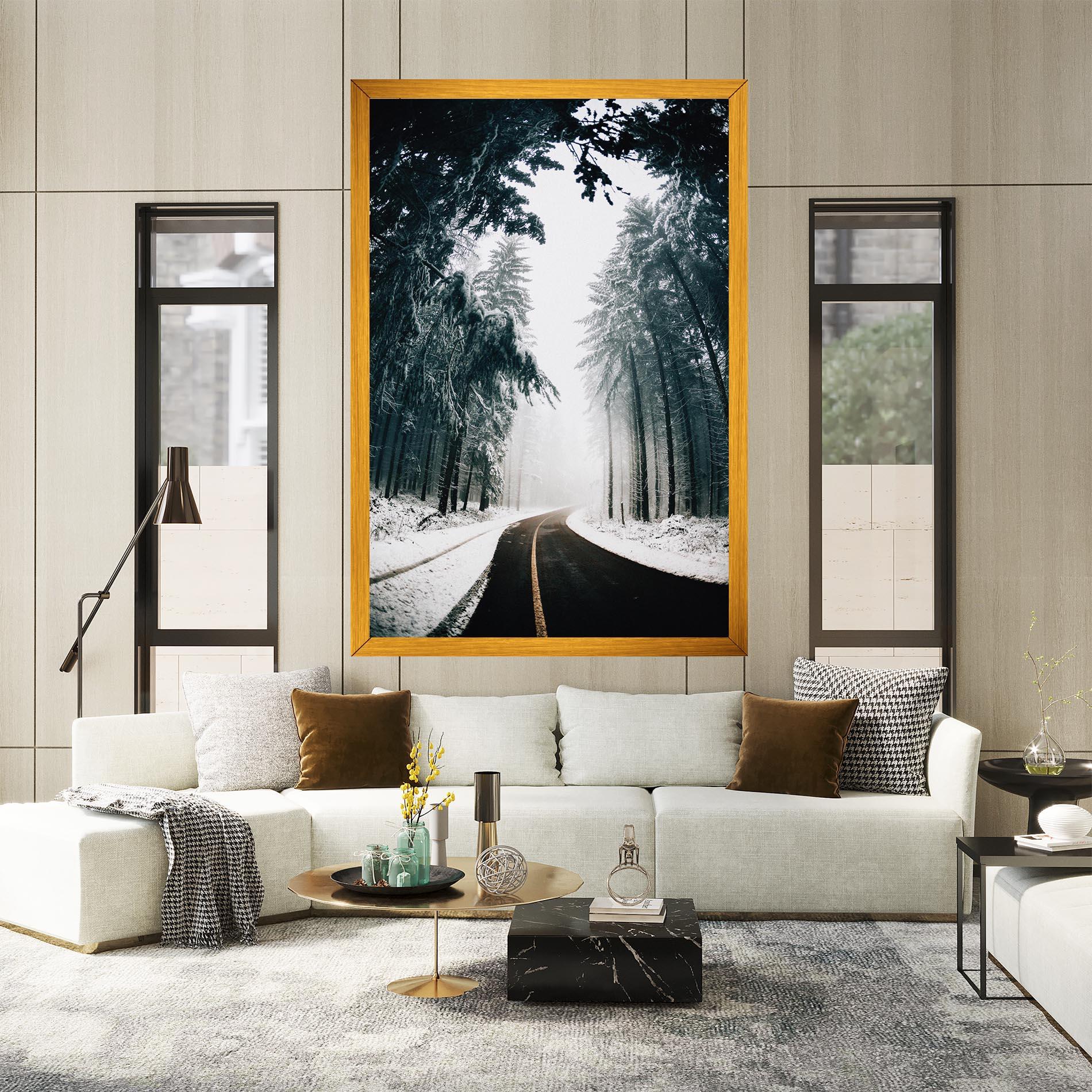 Tablou Canvas Snow Road Dorest mockup 2