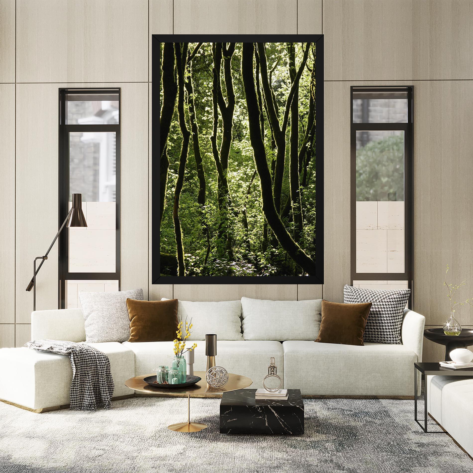 Tablou Canvas Forest Black Trees mockup 2