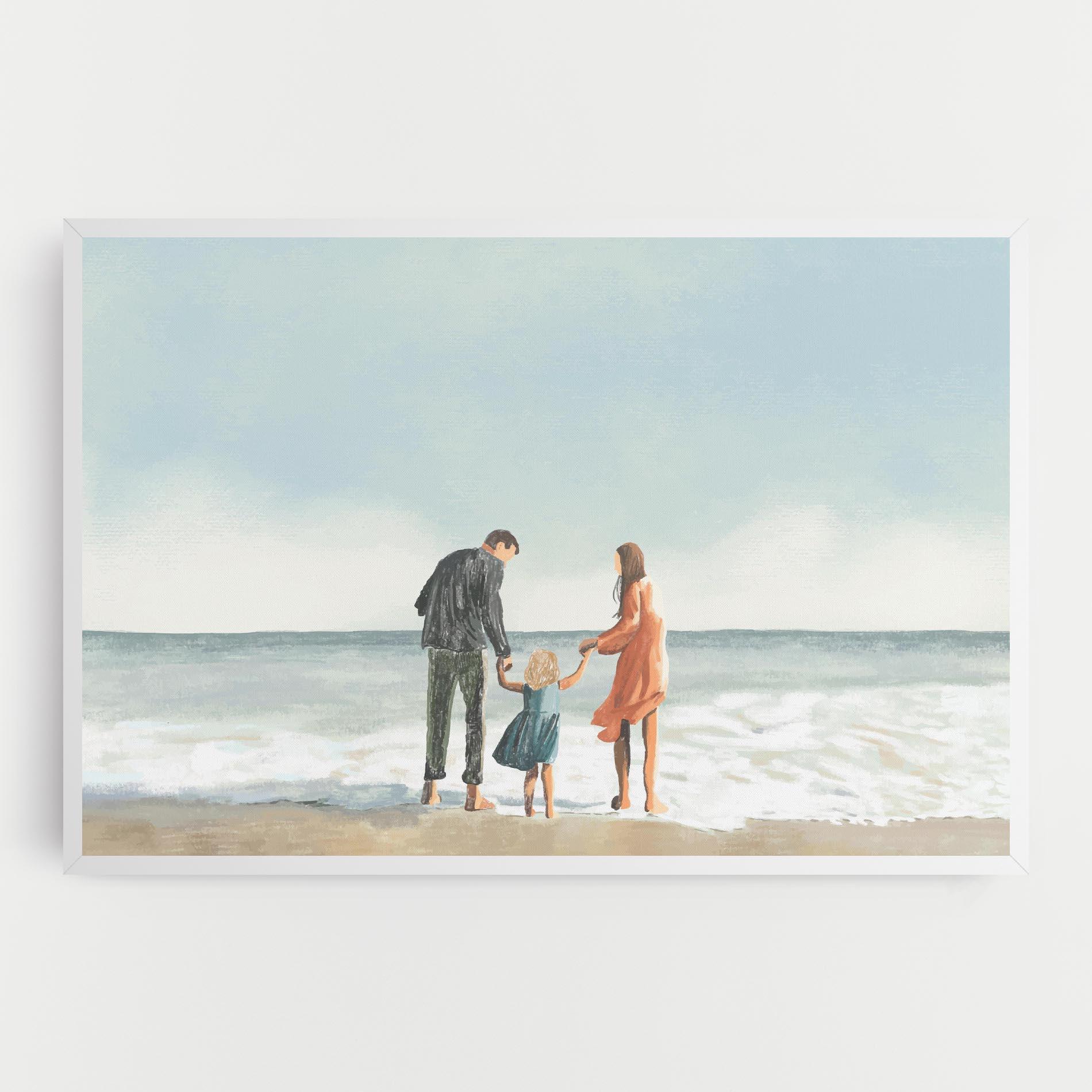 Tablou Canvas Beach Family mockup 0