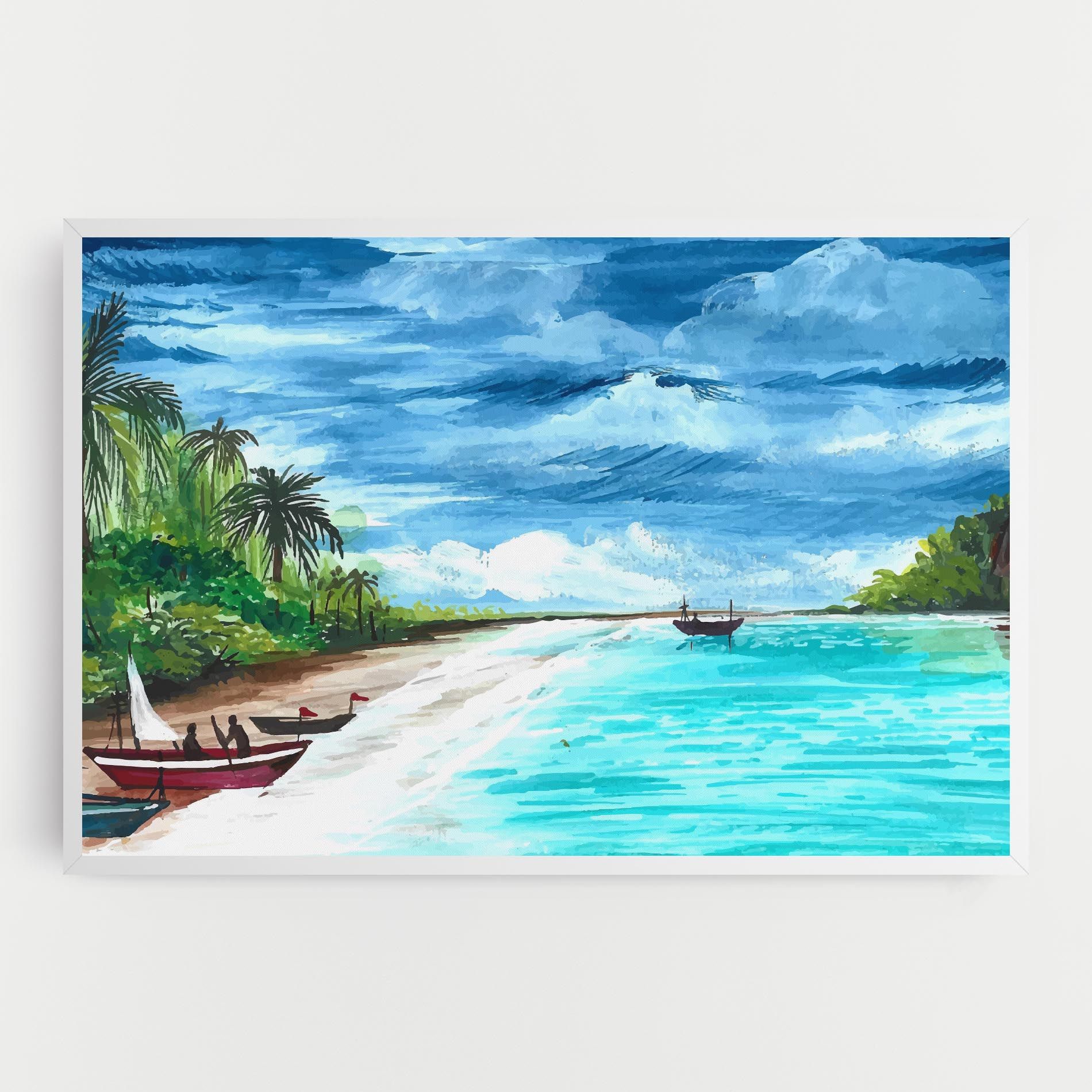Beach Painting Art mockup 0