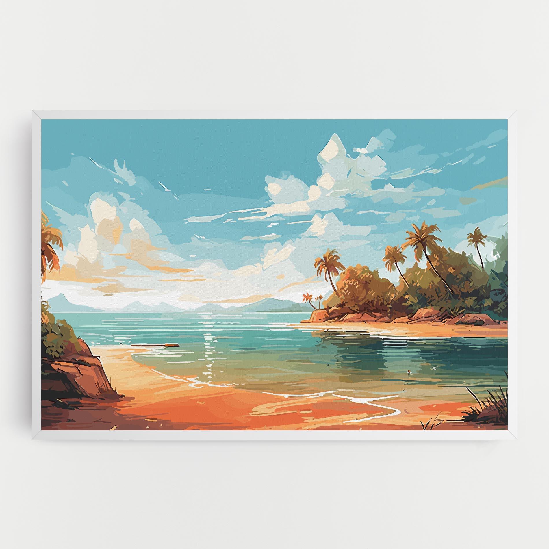 Tablou Canvas Blue Sky Beach mockup 0