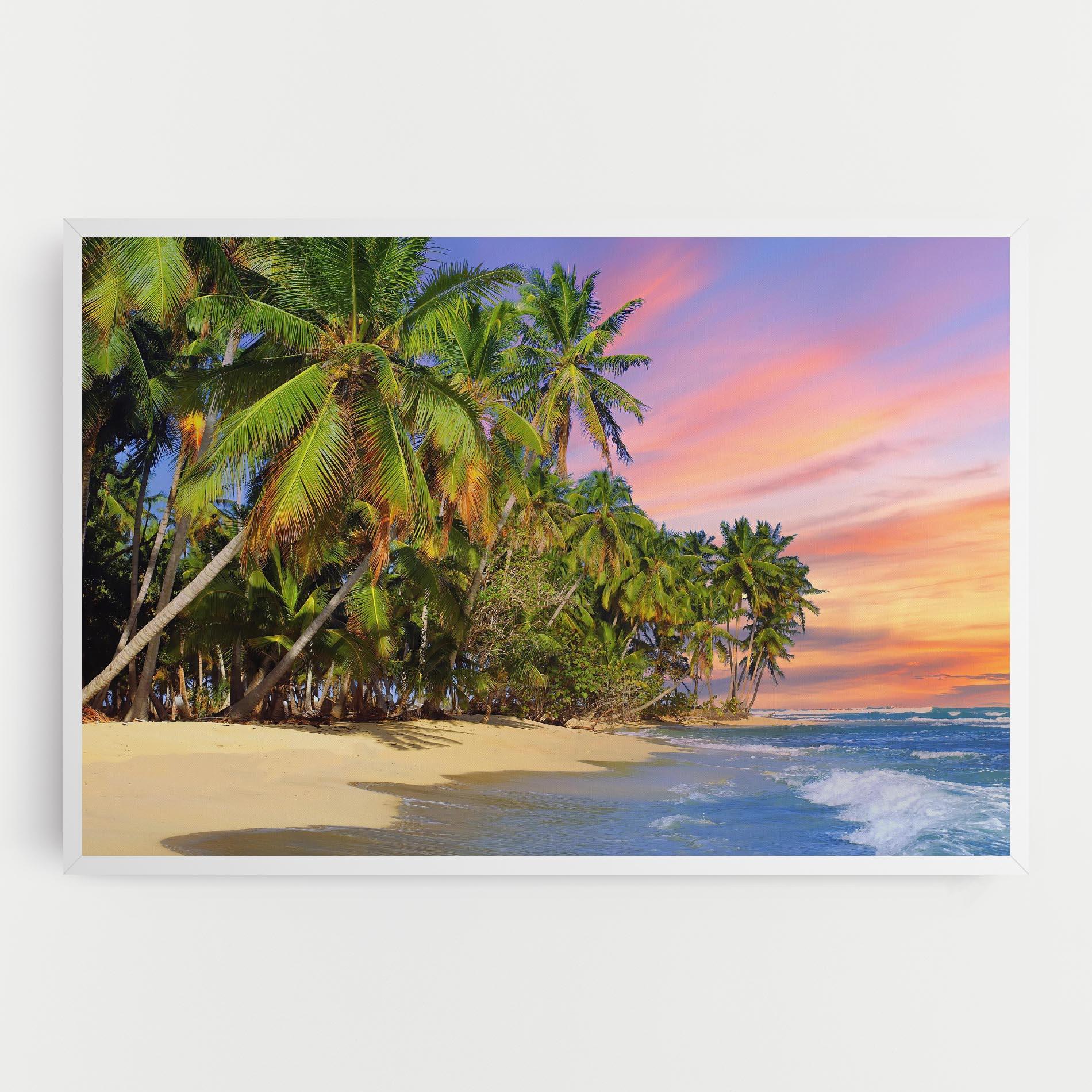 Tablou Canvas Coconut Tree Sunset mockup 0