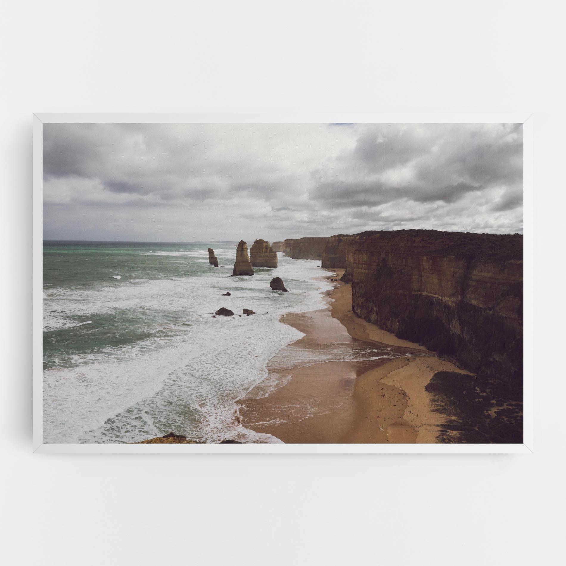 Tablou Canvas Grey Clouds Beach mockup 0