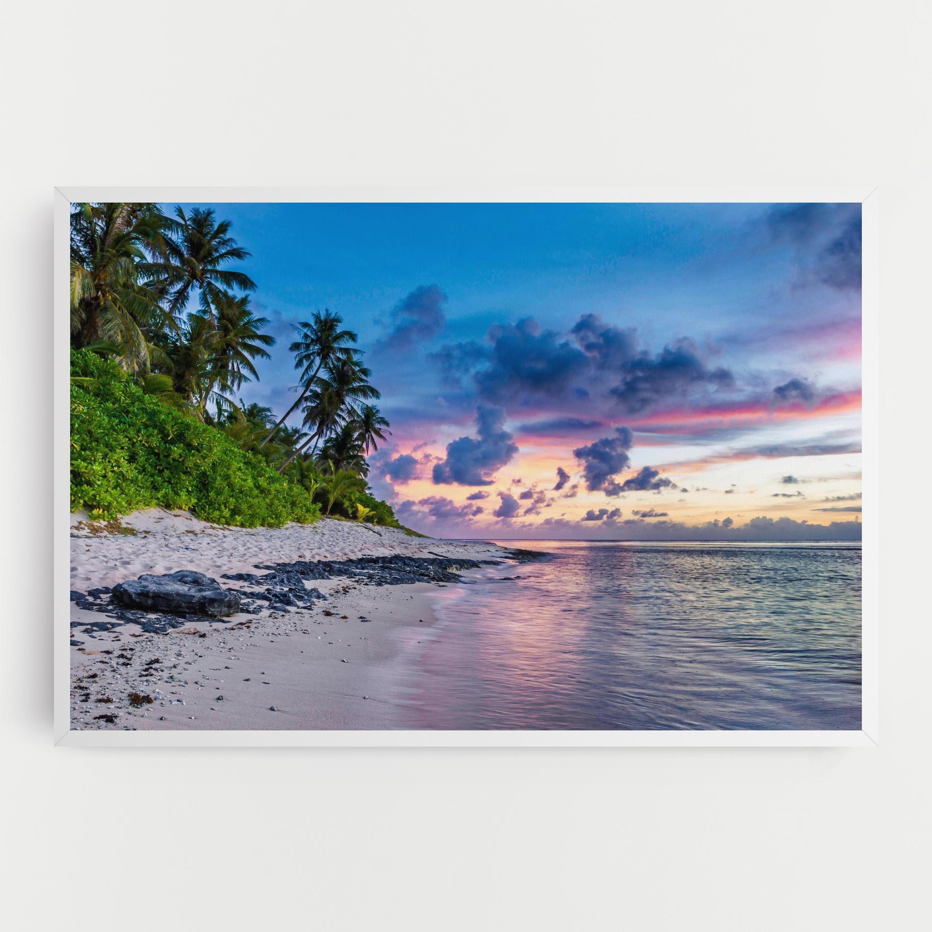 Tablou Canvas Purple Blue Beach mockup 0