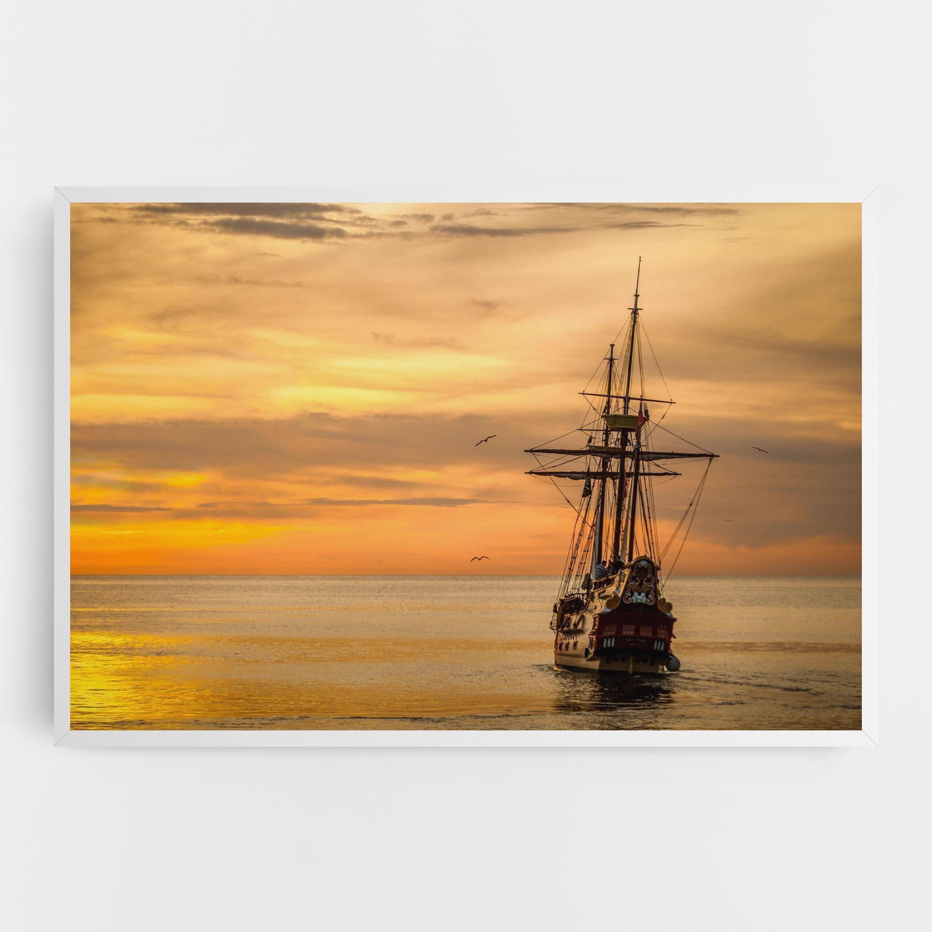 Tablou Canvas Sunset Over The Sea mockup 0
