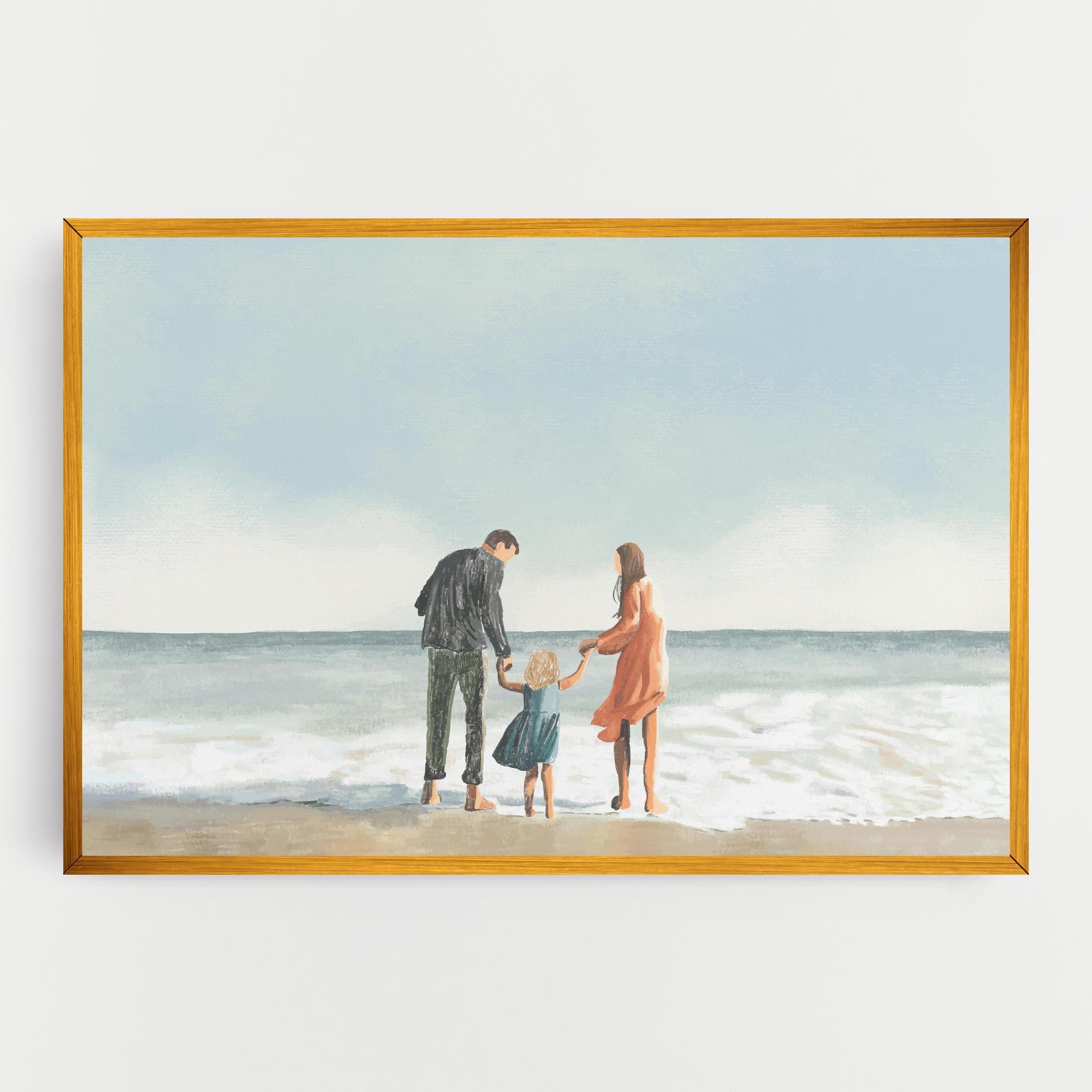 Tablou Canvas Beach Family mockup 0