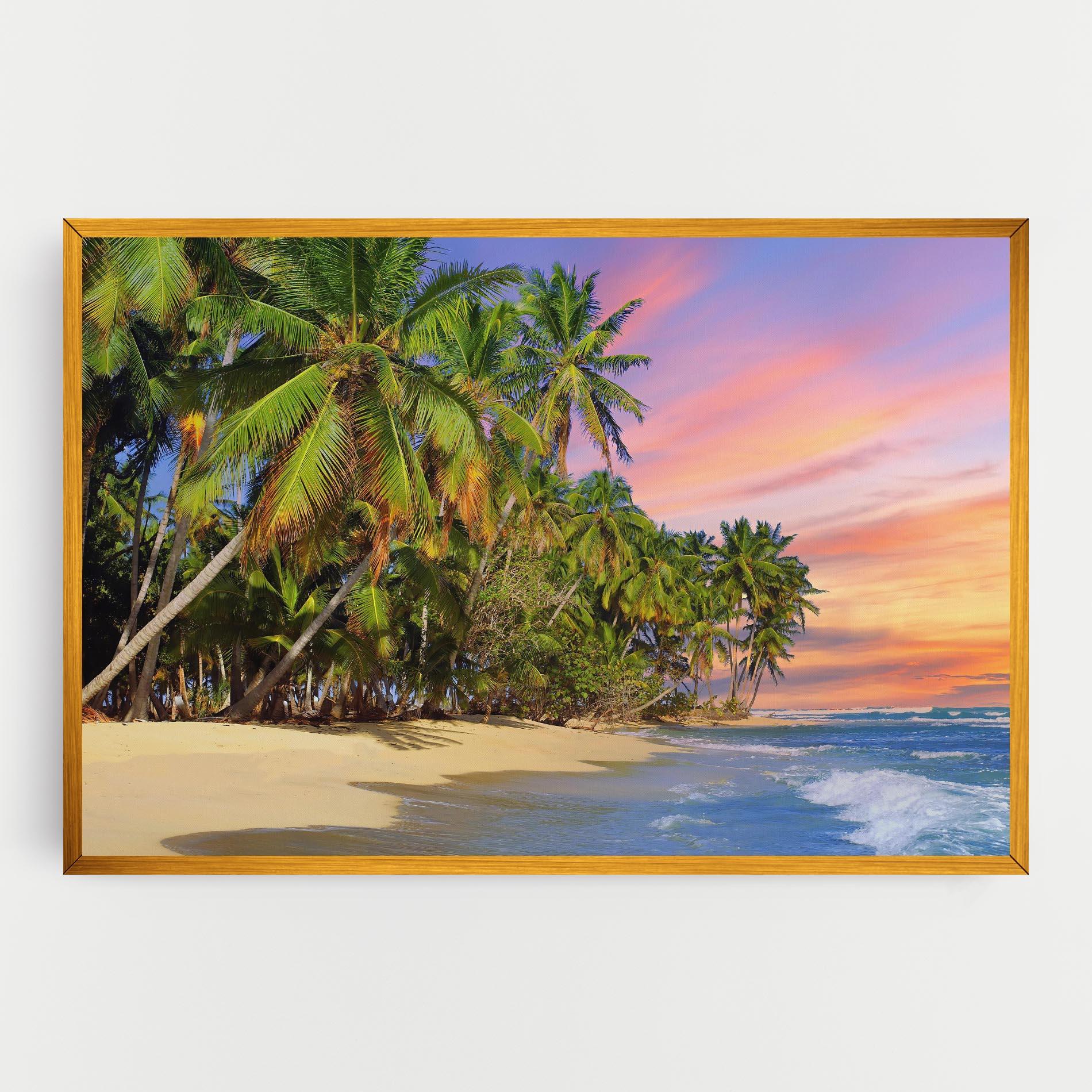 Tablou Canvas Coconut Tree Sunset mockup 0
