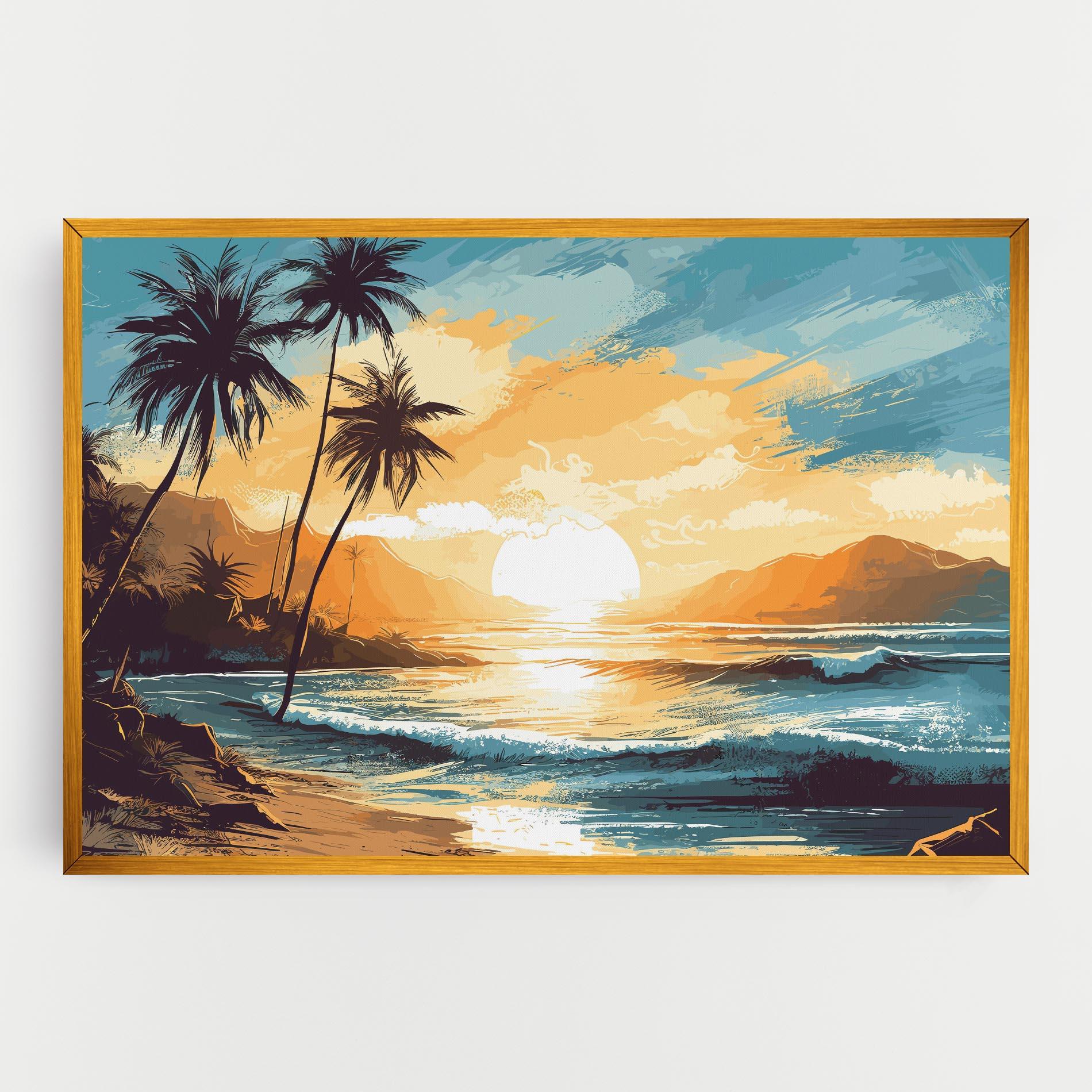 Tablou Canvas Sunrise Beach View mockup 0