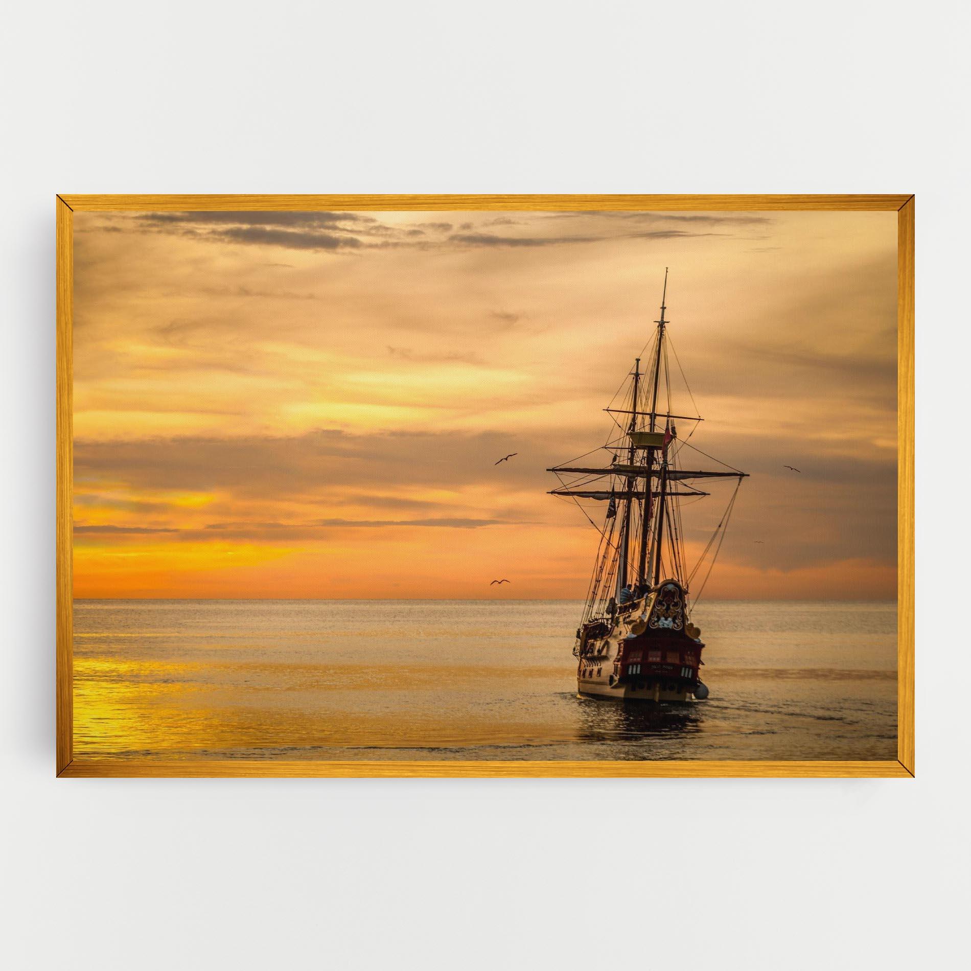 Tablou Canvas Sunset Over The Sea mockup 0
