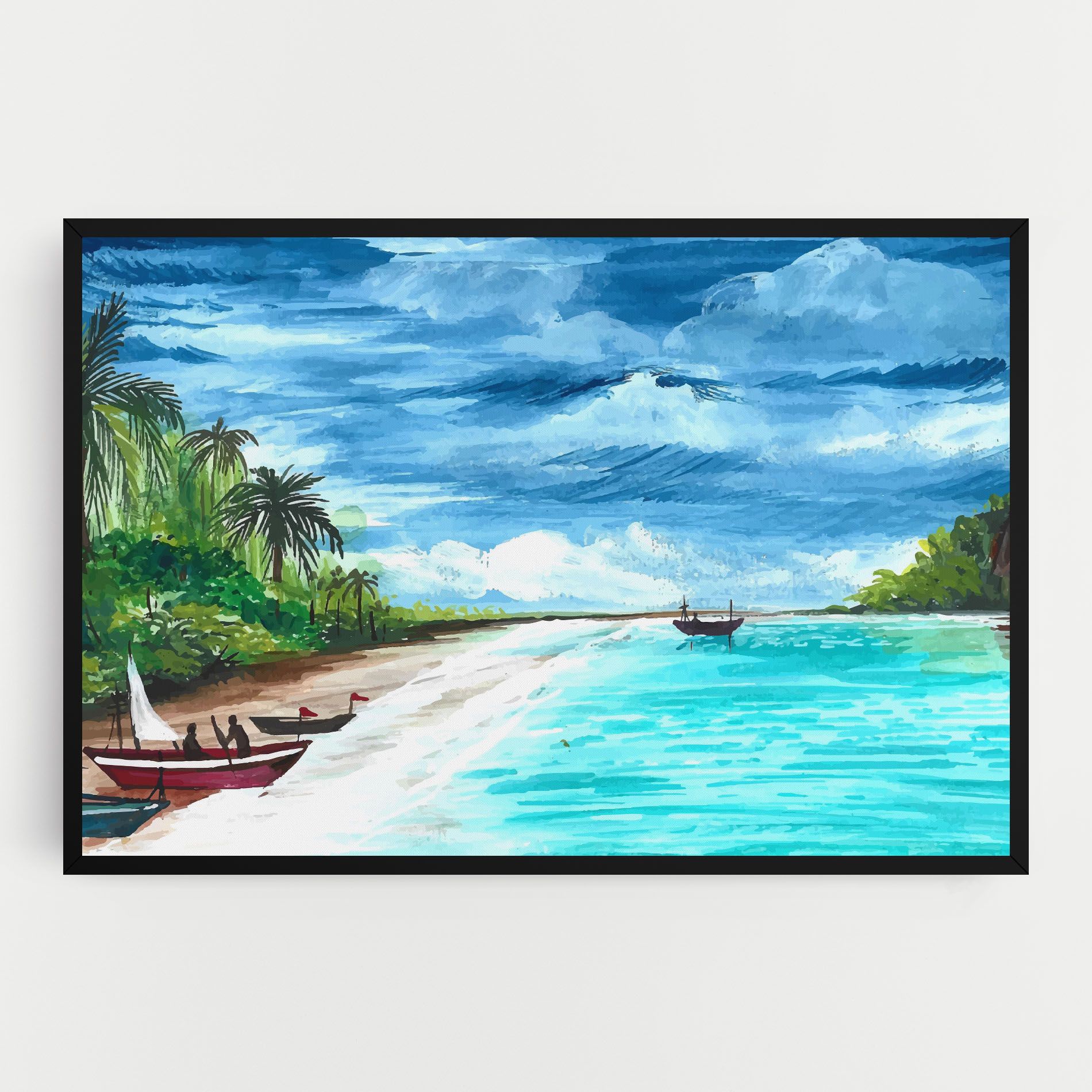 Beach Painting Art mockup 0