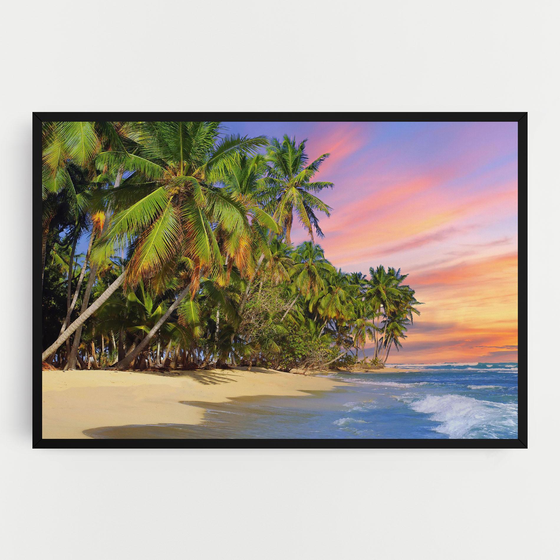 Tablou Canvas Coconut Tree Sunset mockup 0