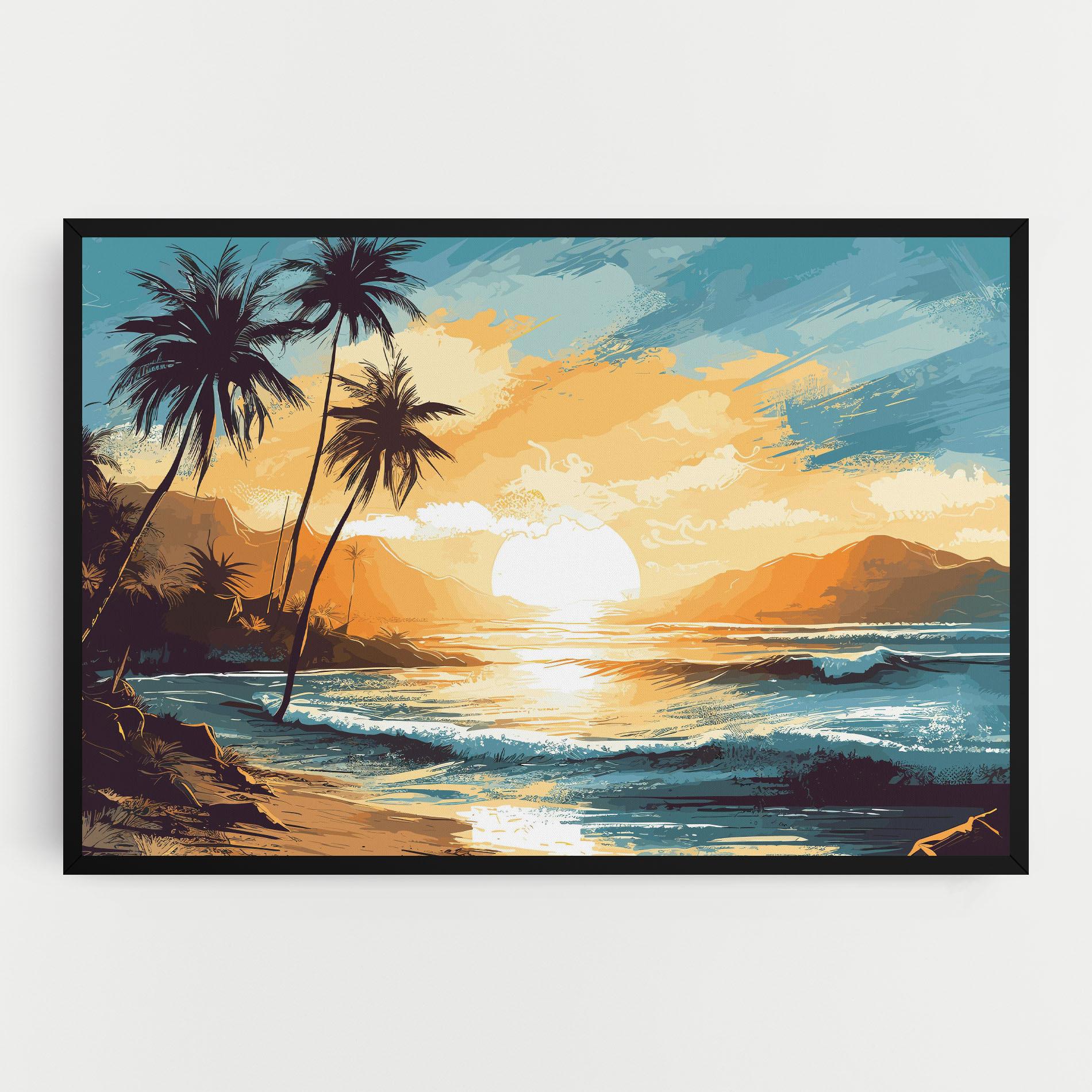 Tablou Canvas Sunrise Beach View mockup 0