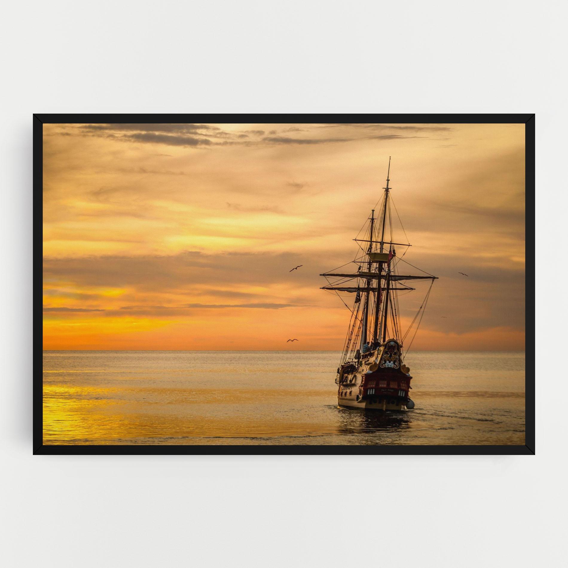Tablou Canvas Sunset Over The Sea mockup 0