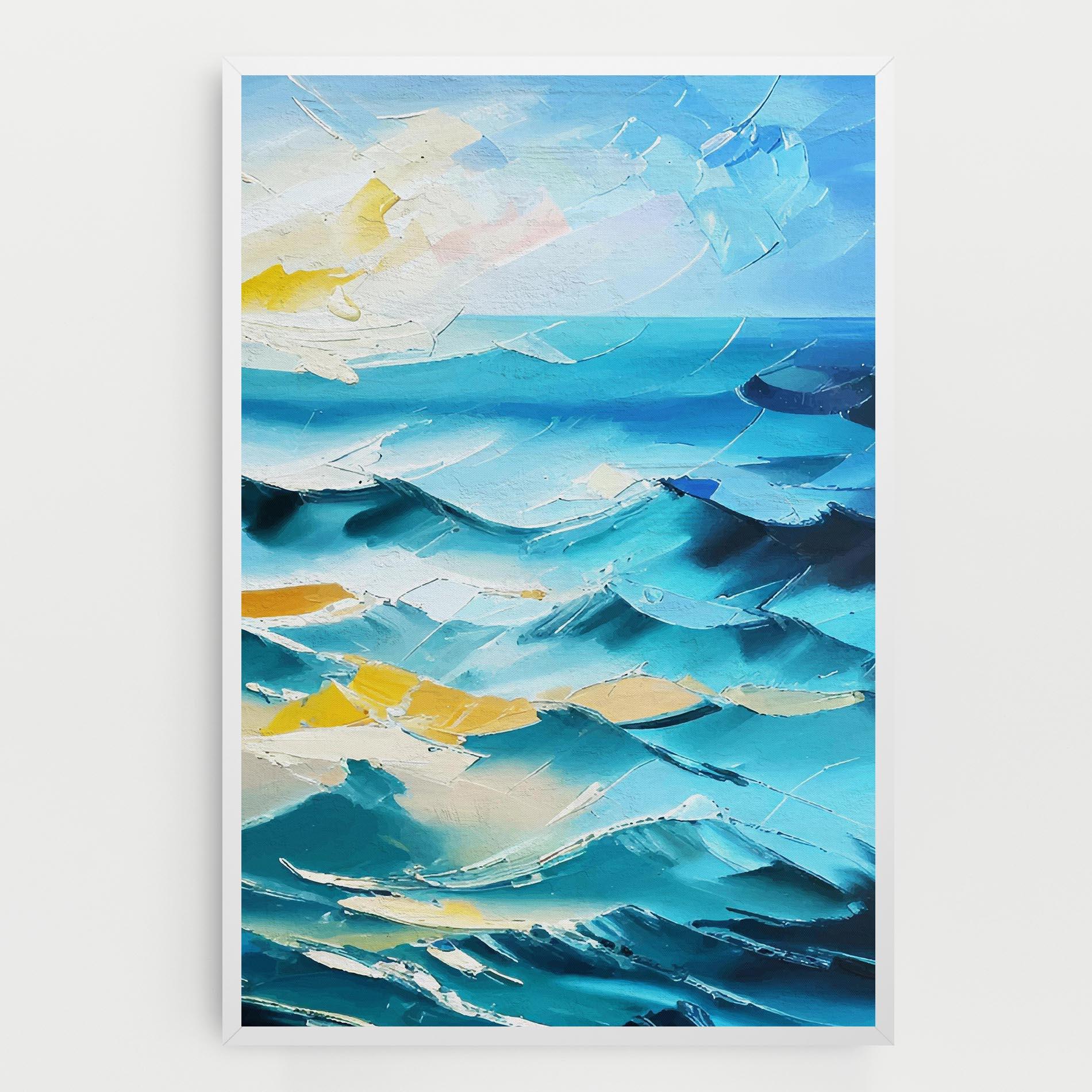 Tablou Canvas Blue Ocean Painting mockup 0
