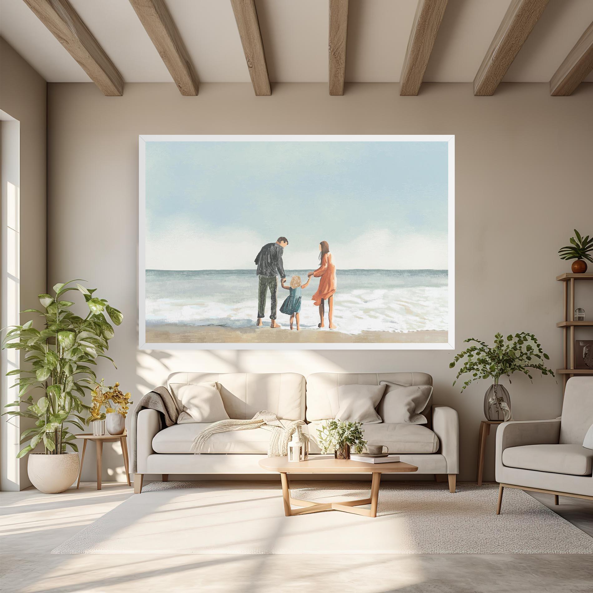 Tablou Canvas Beach Family mockup 6
