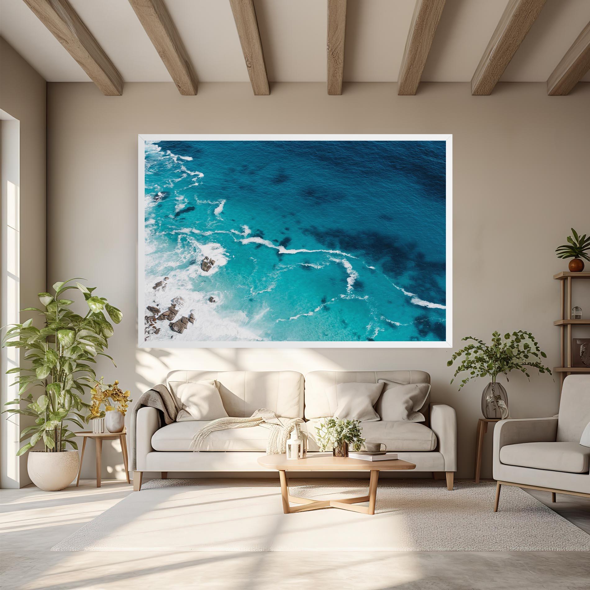 Tablou Canvas Blue Water Beach mockup 6