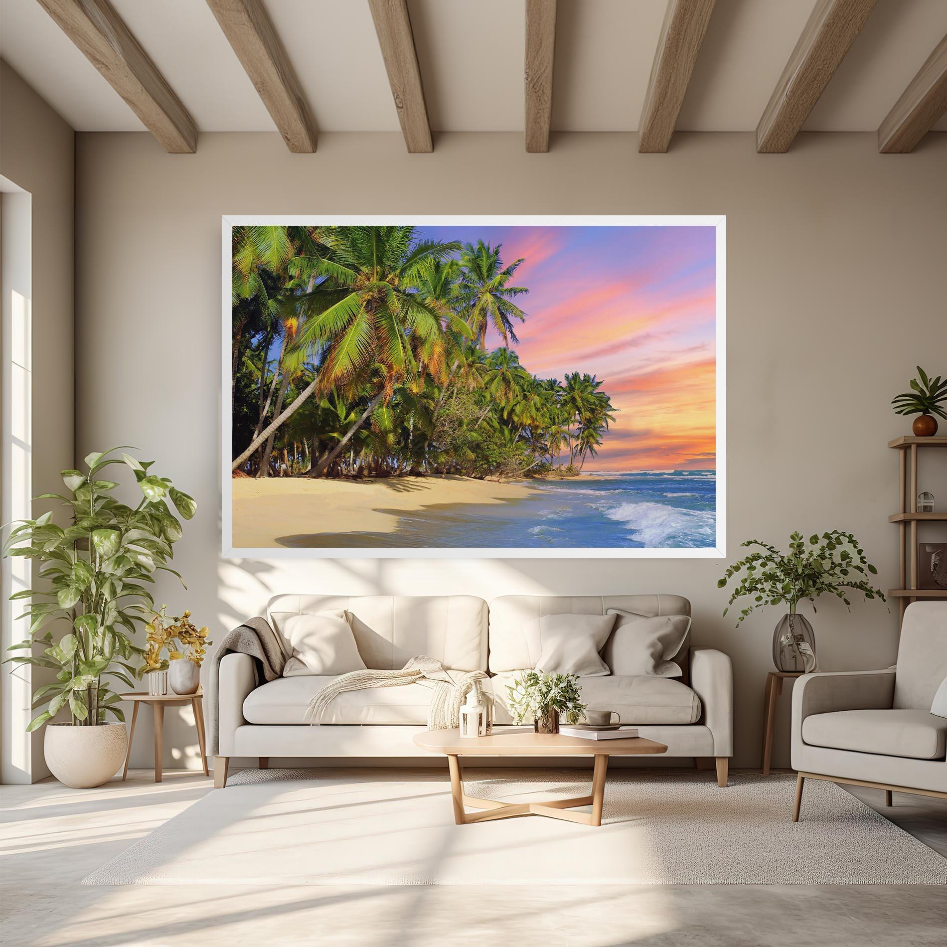 Tablou Canvas Coconut Tree Sunset mockup 6