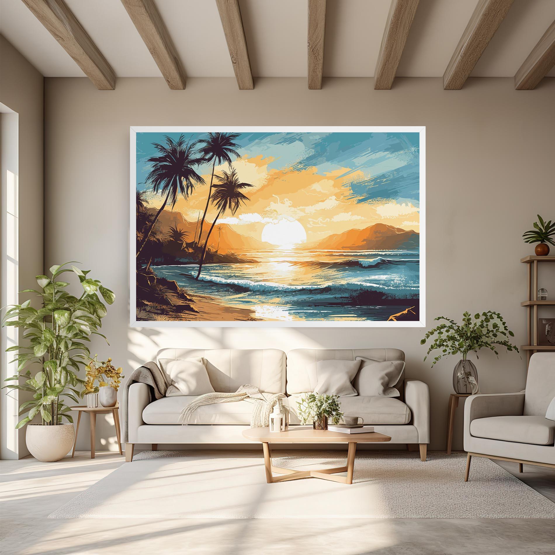 Tablou Canvas Sunrise Beach View mockup 6