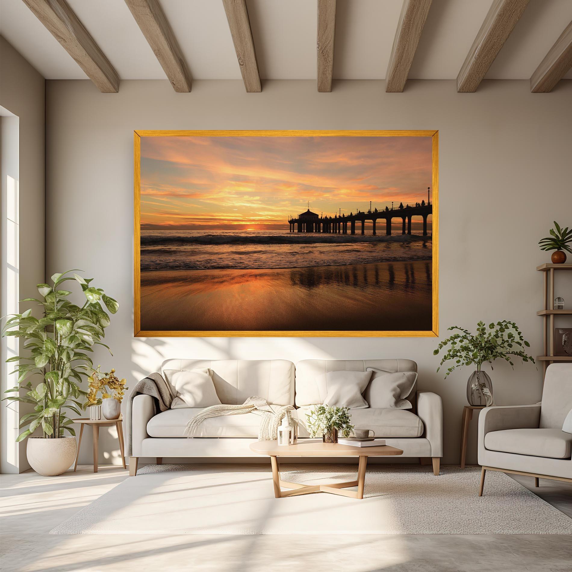 Tablou Canvas Beach Sunset View mockup 6
