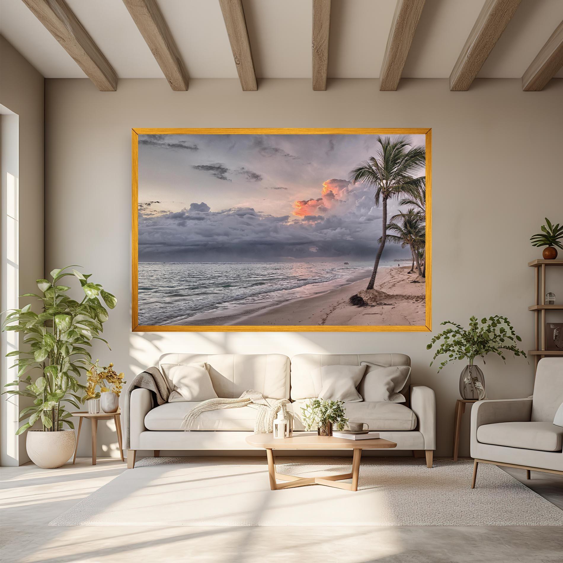 Tablou Canvas Cloudy Beach mockup 6