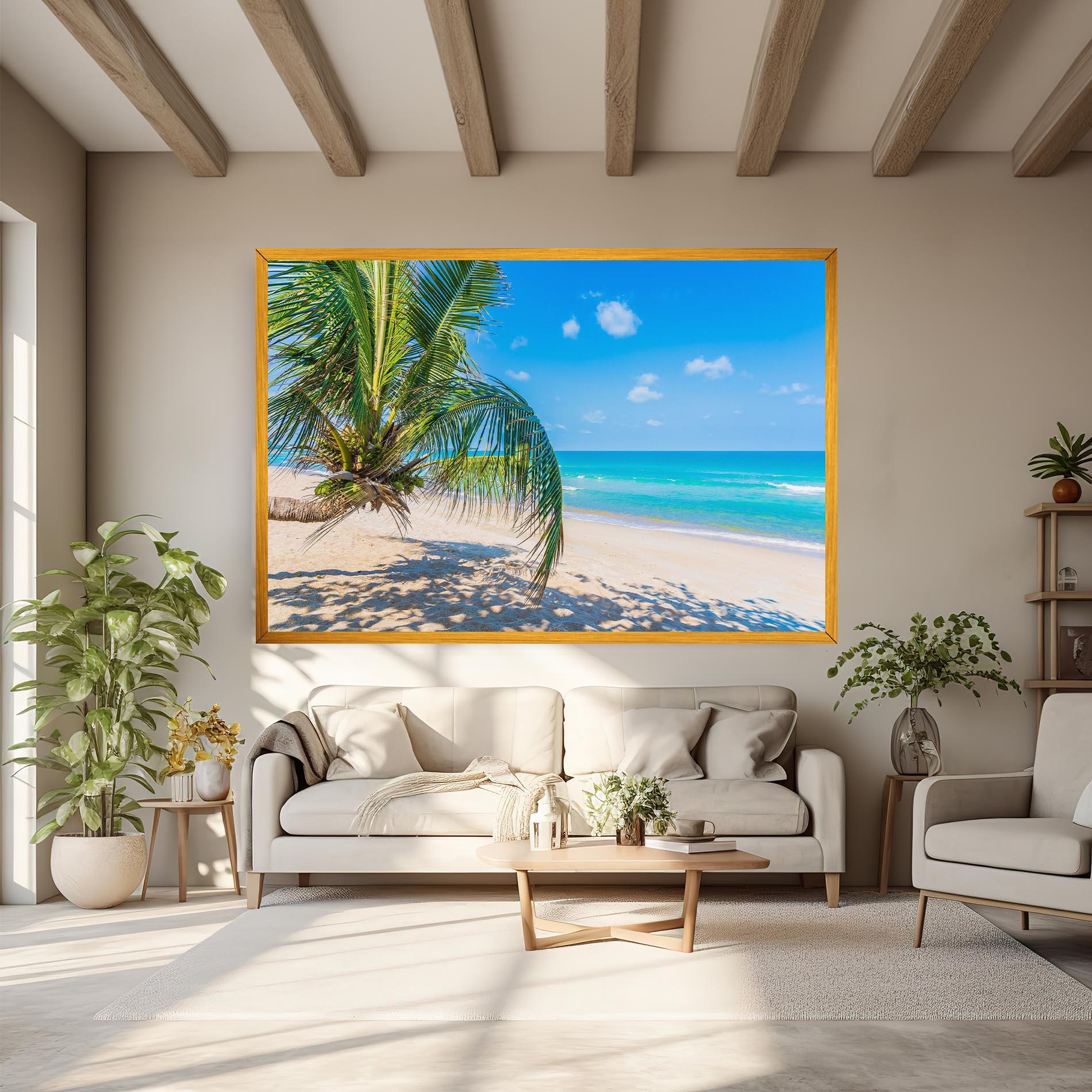 Tablou Canvas Tropical Beach View mockup 6