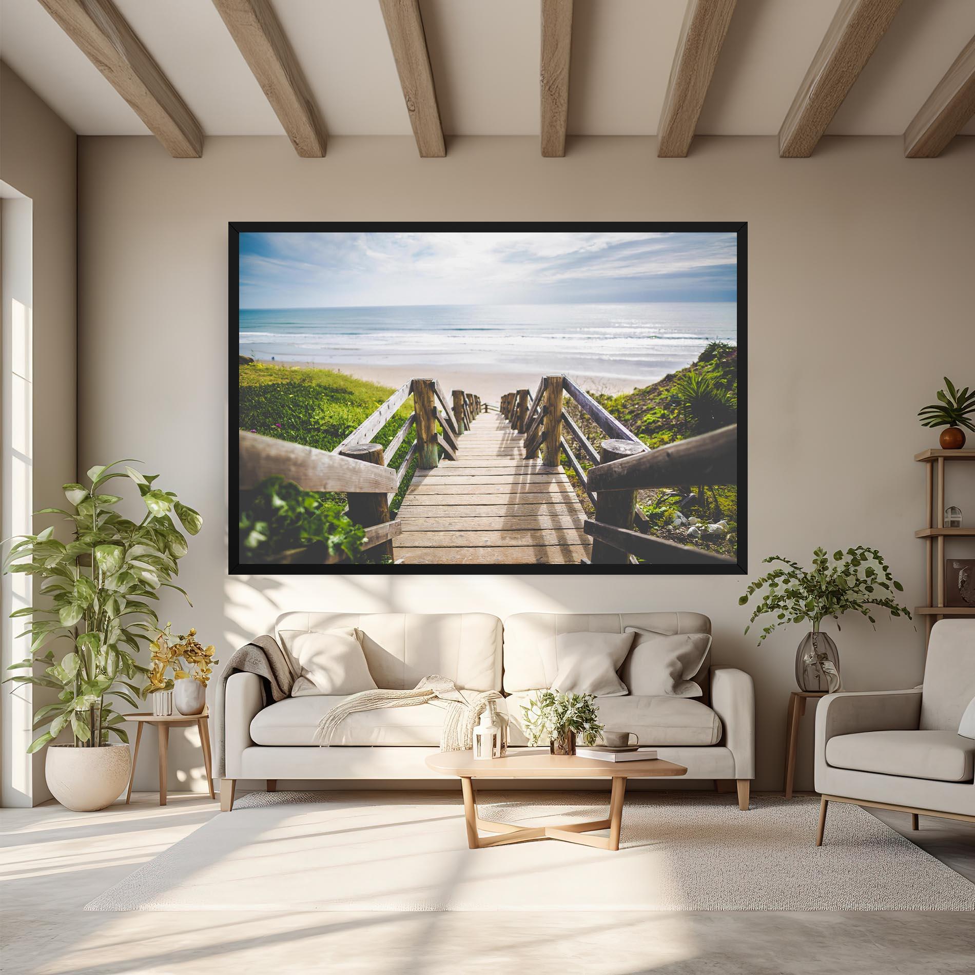 Tablou Canvas Beach Road mockup 6