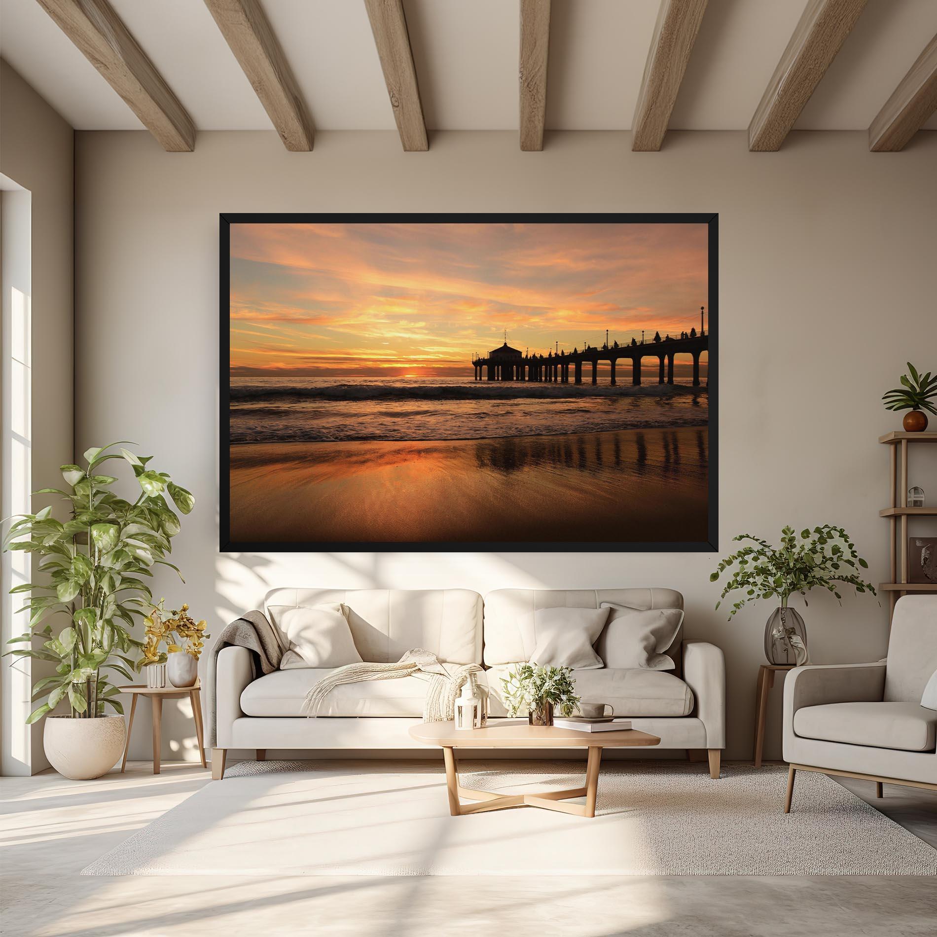 Tablou Canvas Beach Sunset View mockup 6