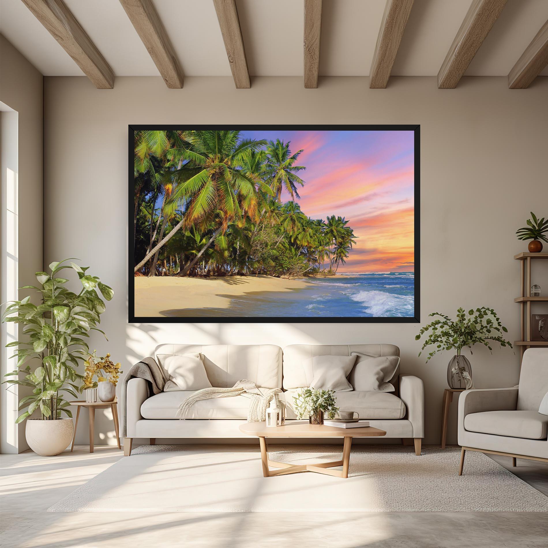 Tablou Canvas Coconut Tree Sunset mockup 6