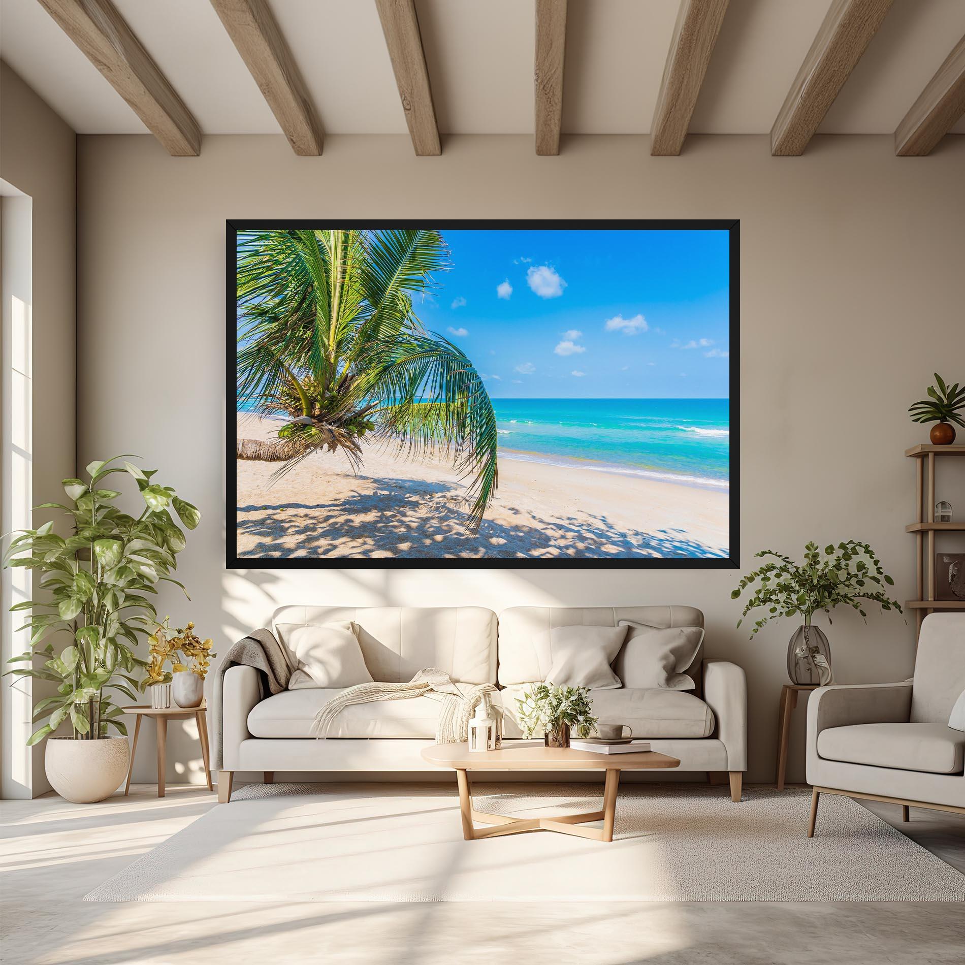Tablou Canvas Tropical Beach View mockup 6