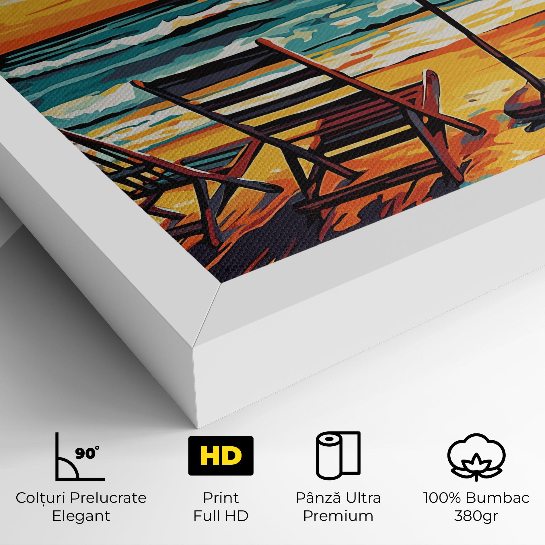 Tablou Canvas Chair Sunset View mockup 4