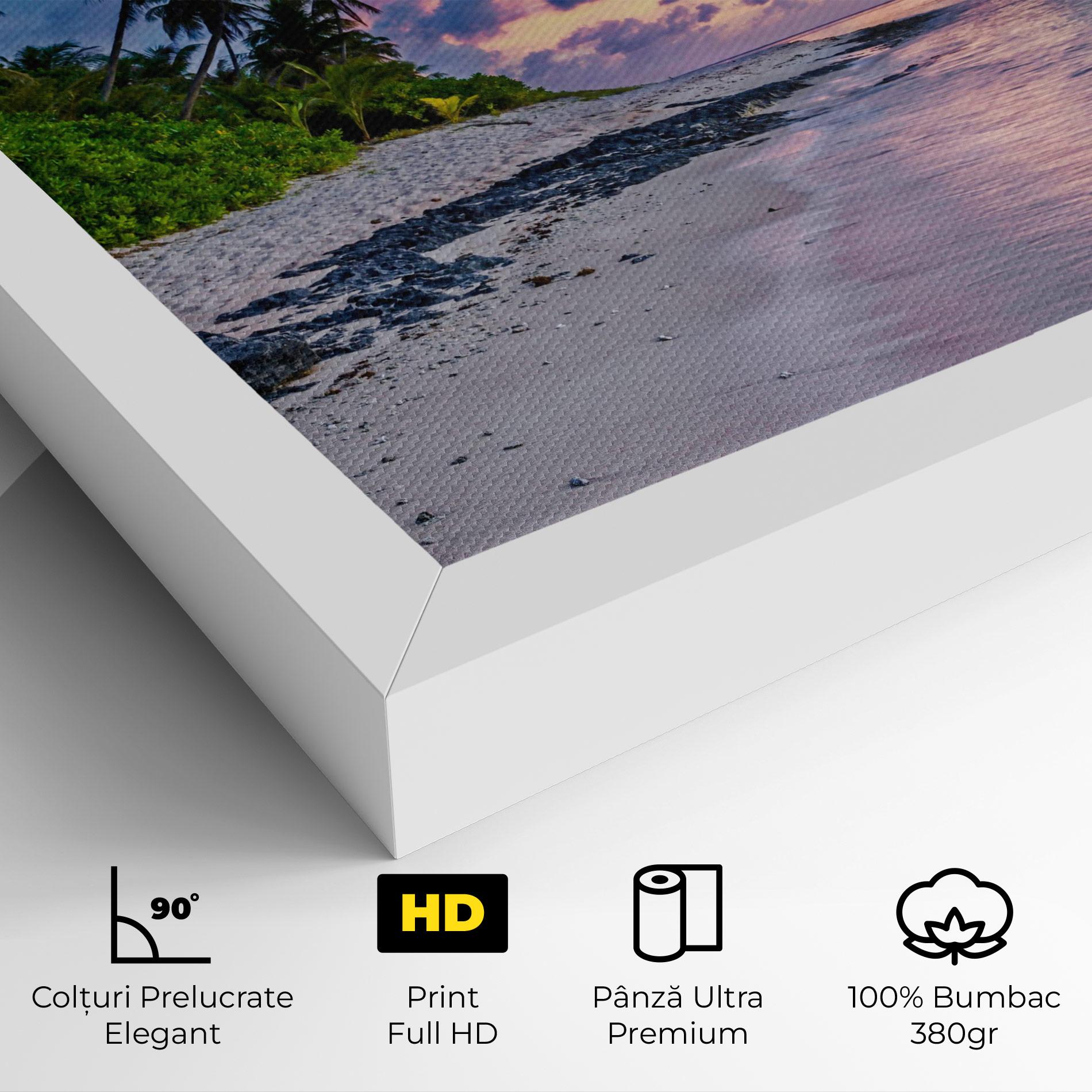 Tablou Canvas Purple Blue Beach mockup 4