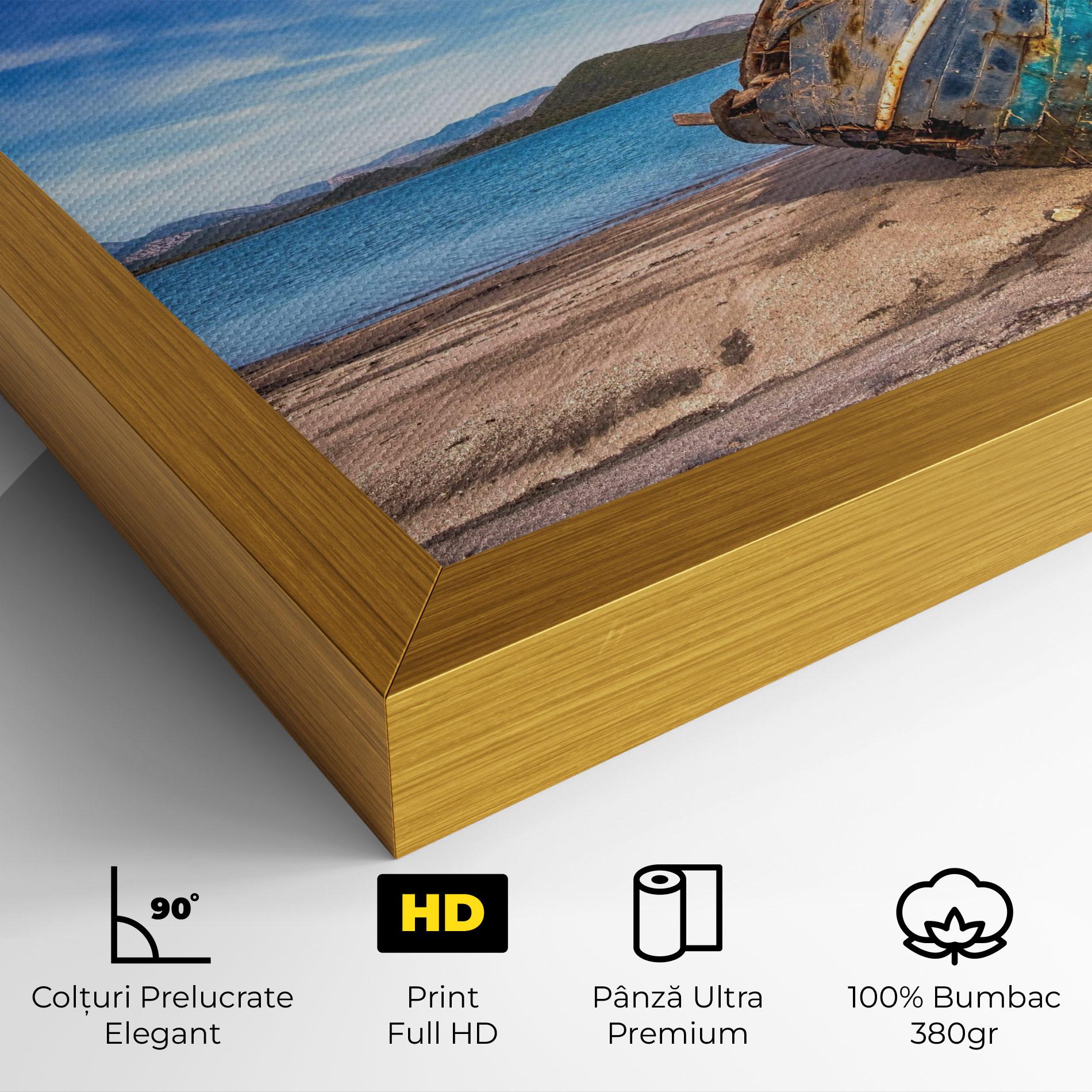 Tablou Canvas Boat Blue Sky mockup 4