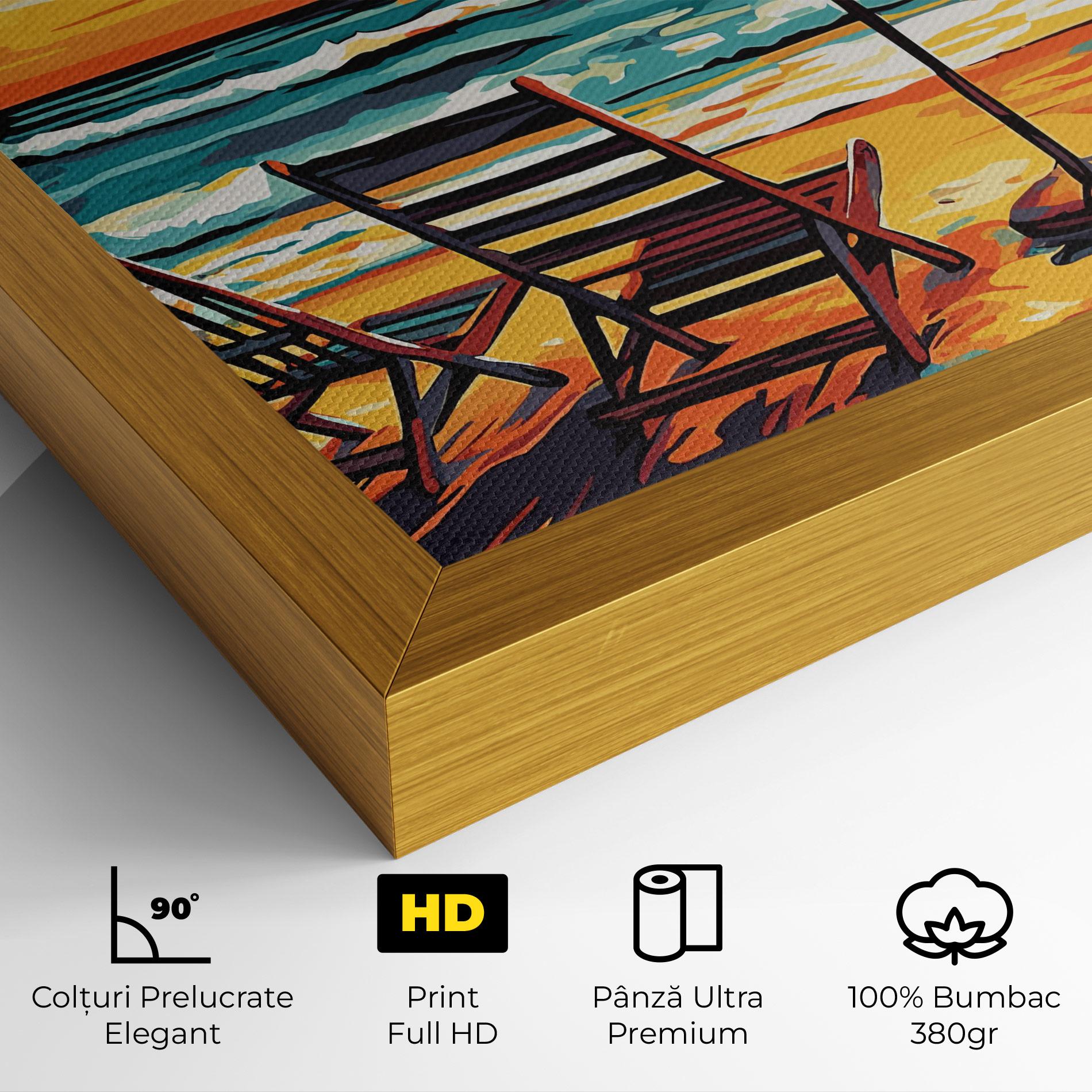 Tablou Canvas Chair Sunset View mockup 4
