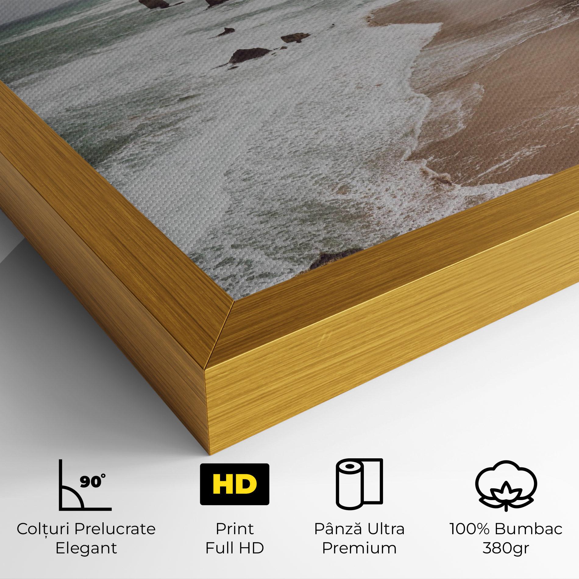Tablou Canvas Grey Clouds Beach mockup 4