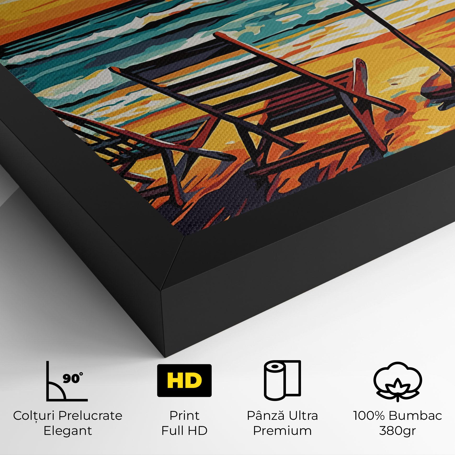 Tablou Canvas Chair Sunset View mockup 4
