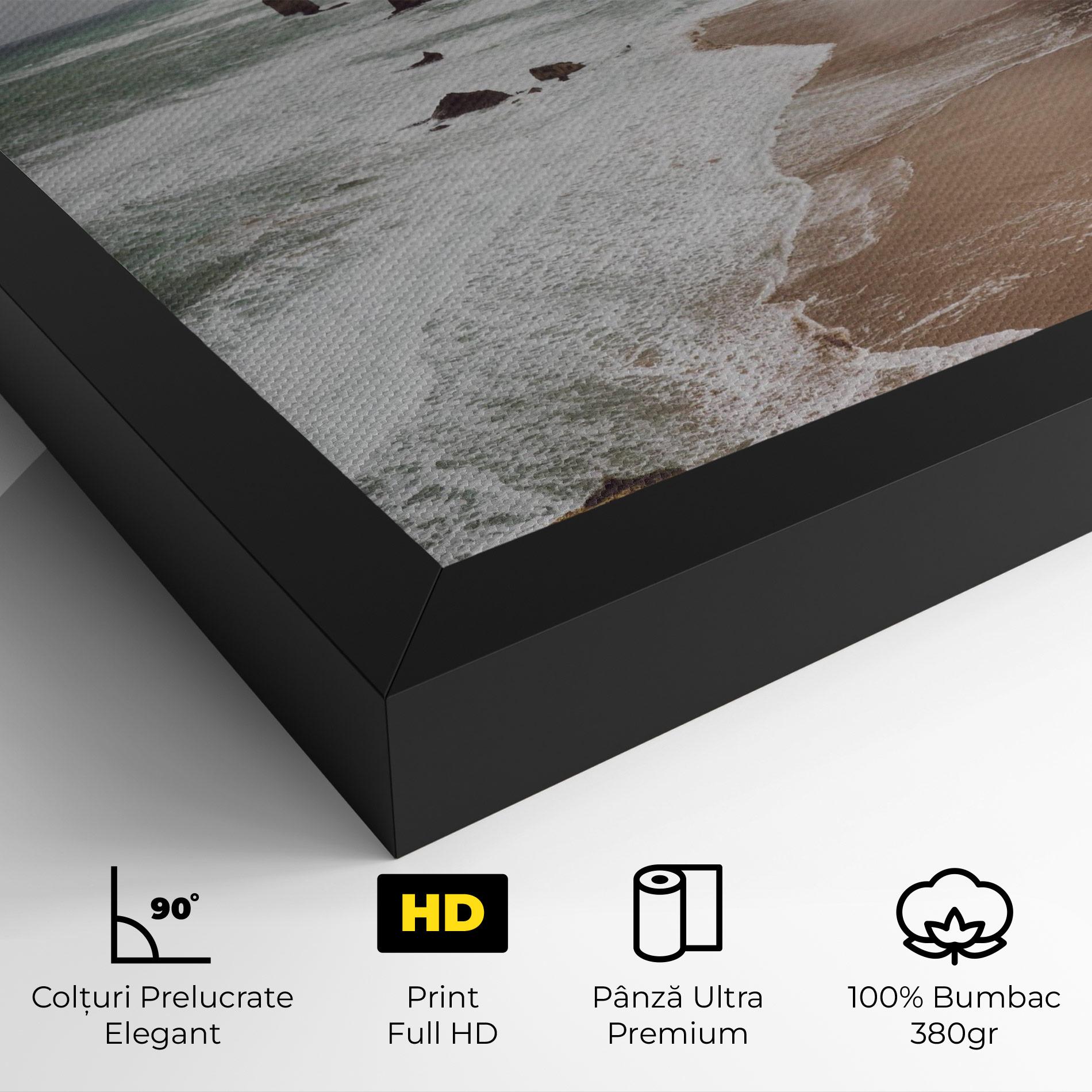 Tablou Canvas Grey Clouds Beach mockup 4