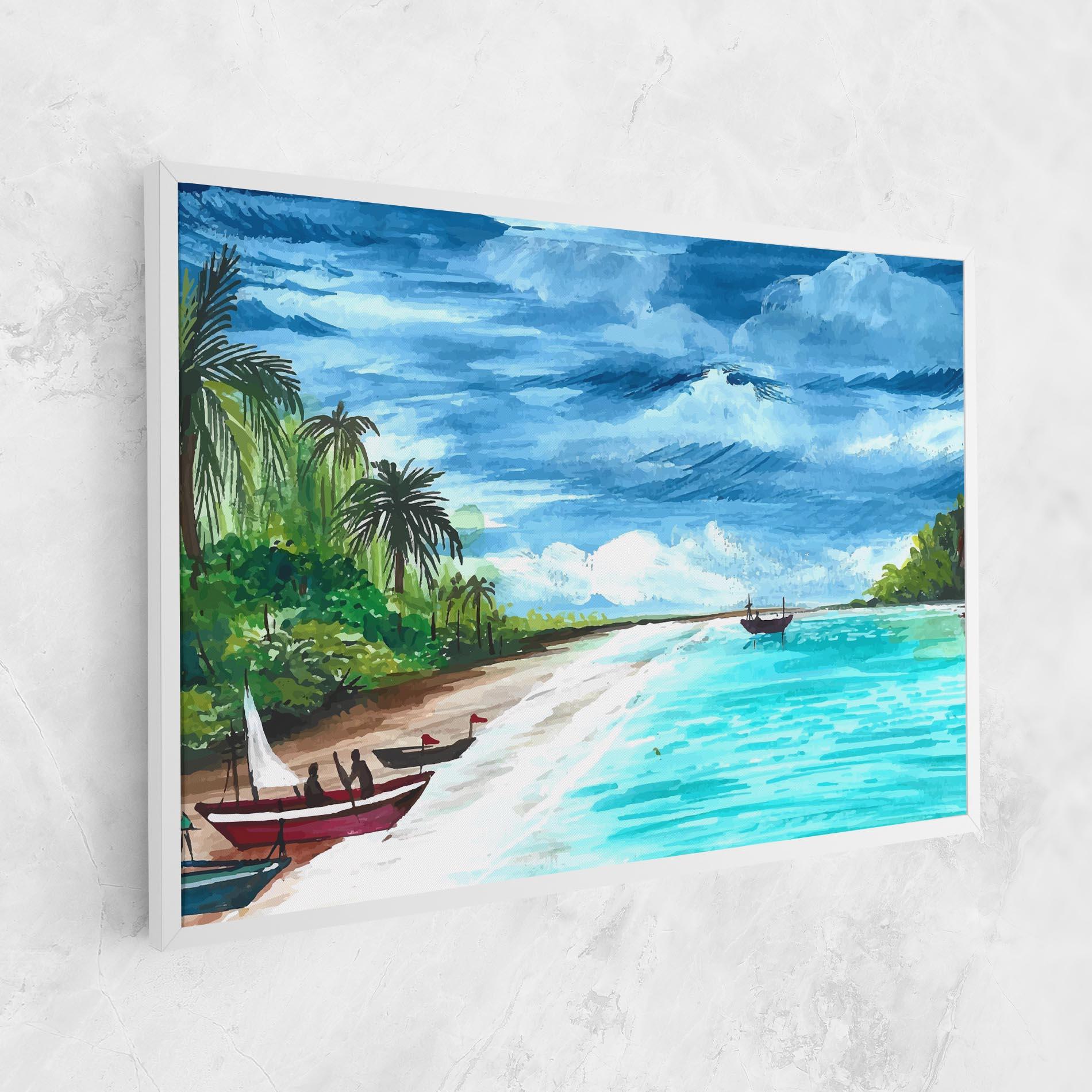 Tablou Canvas Beach Painting Art mockup 1