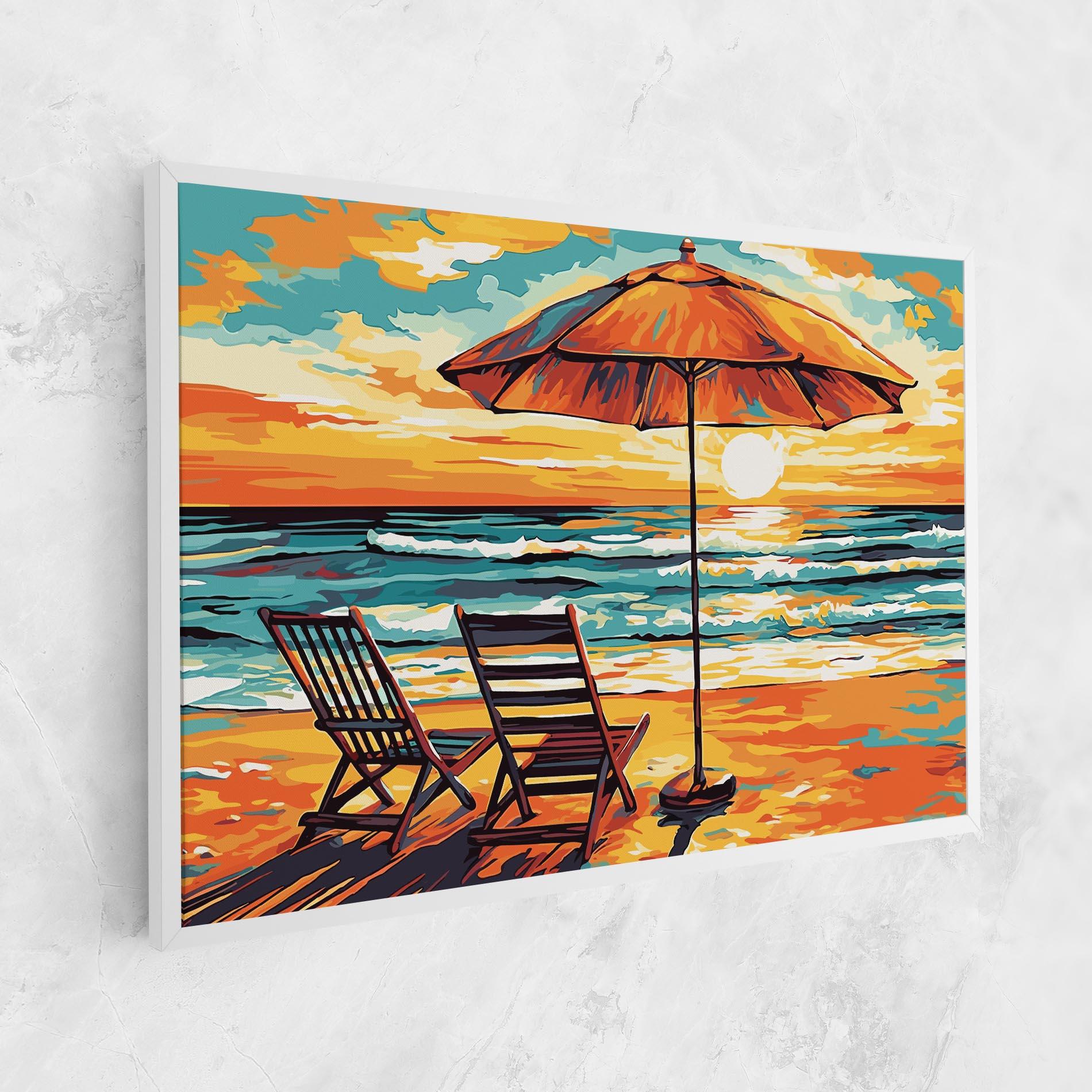 Tablou Canvas Chair Sunset View mockup 1